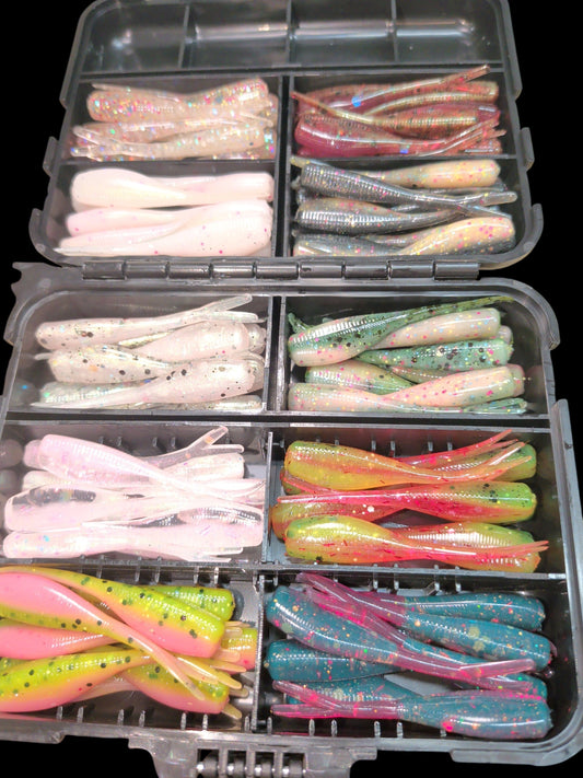 2" FC Split Tail Shad Pocket Pack