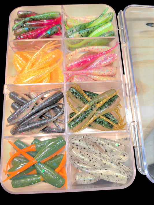 2" FC Split Tail Shad Custom Pack