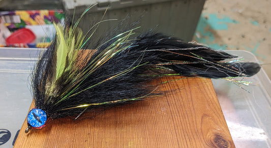 6-8" "Optic minnow" style Pike/Muskie Flies