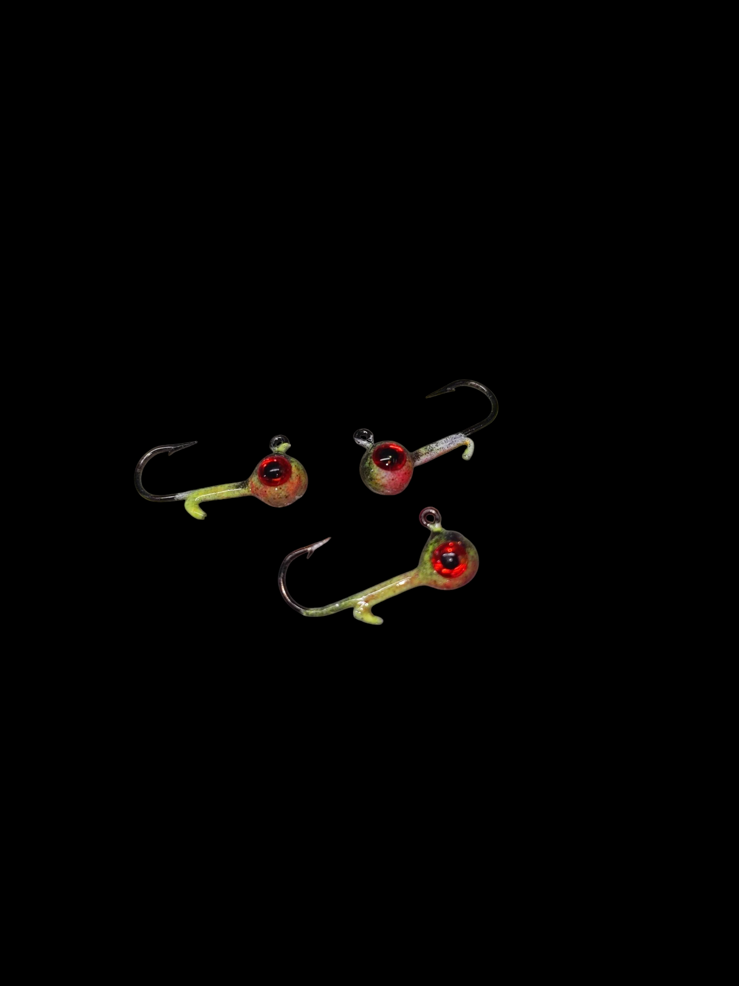1/32oz Glow Lead Head Jigs 3 pack