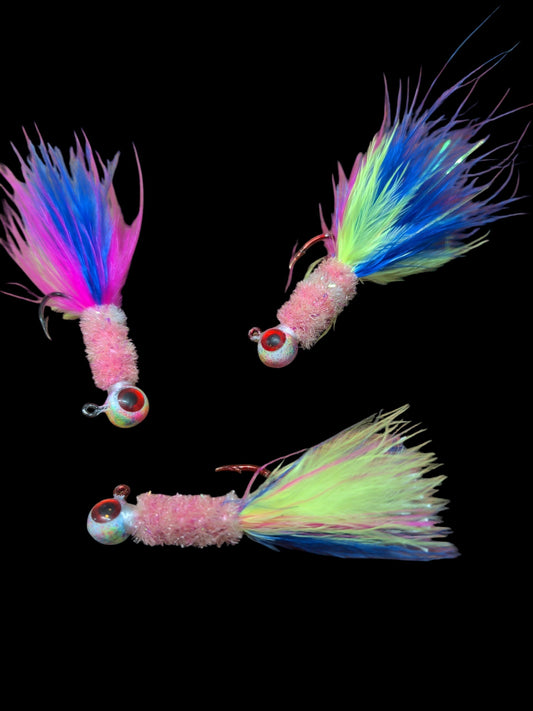 3 piece Wonder Bread Marabou hand tie pack