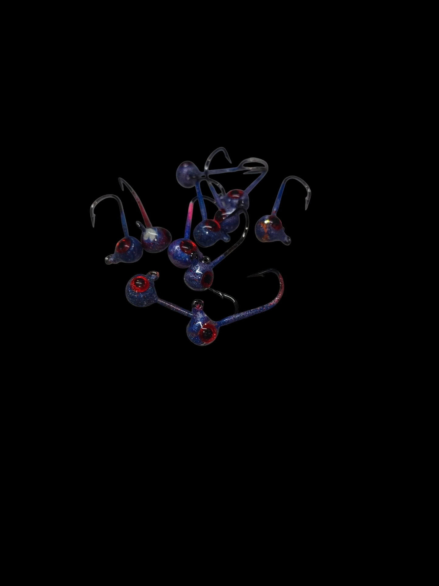 1/32oz Glow Lead Head Jigs 3 pack