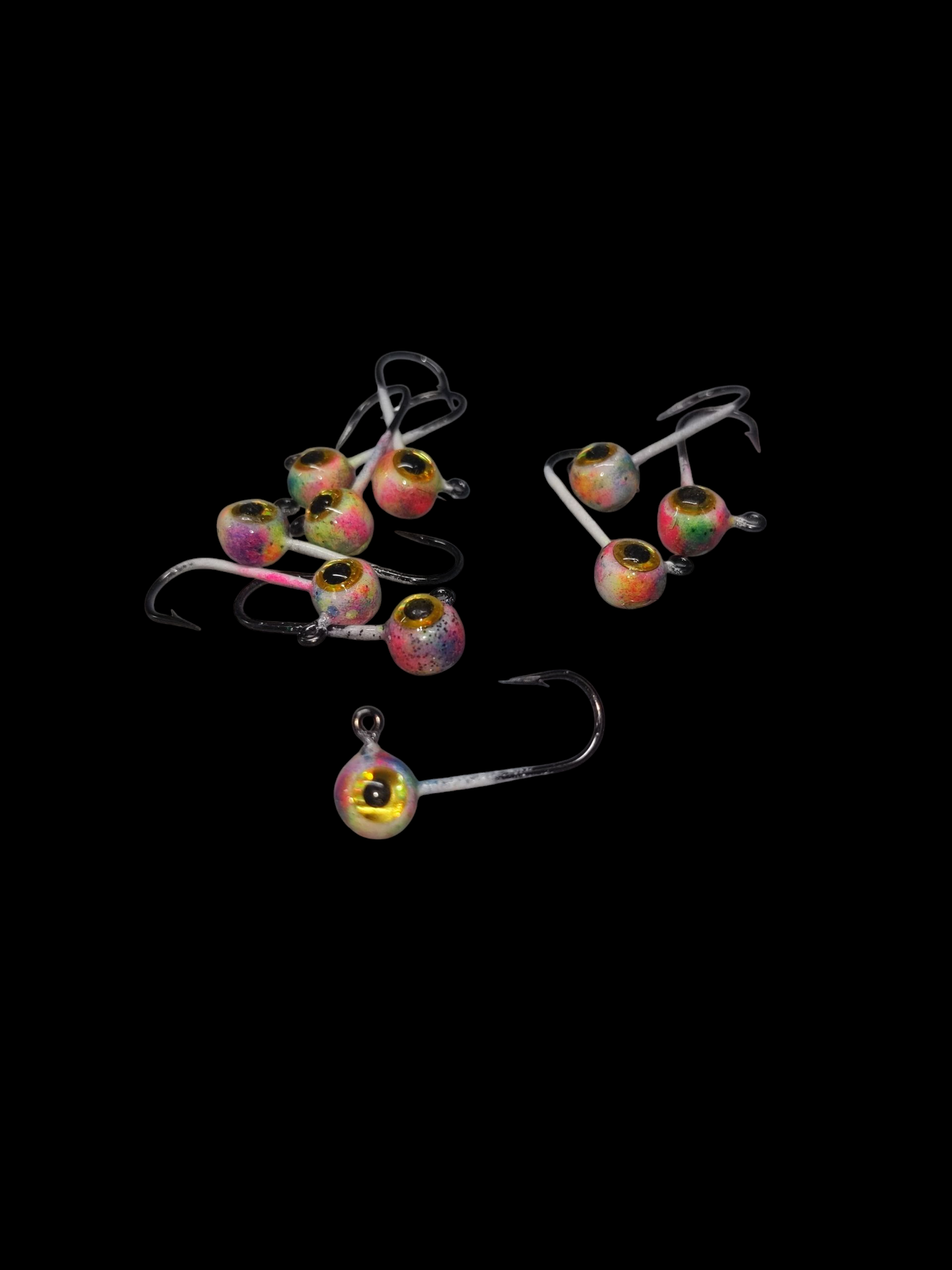 1/32oz Glow Lead Head Jigs 3 pack