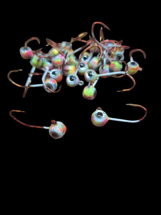 Glow 1/32oz #8 Sickle Hook Jigs