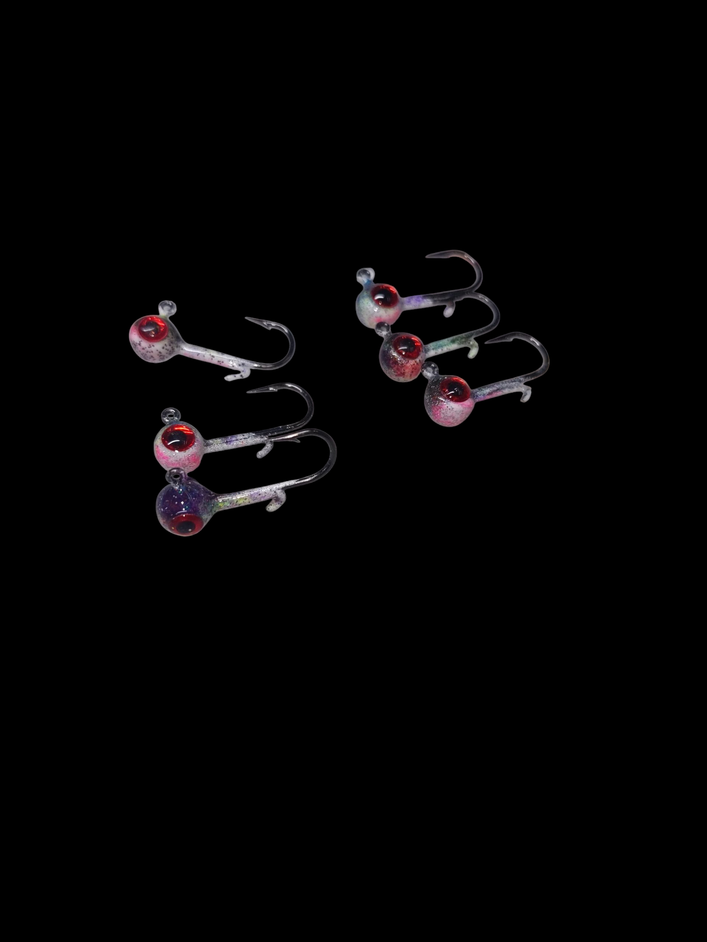 1/32oz Glow Lead Head Jigs 3 pack