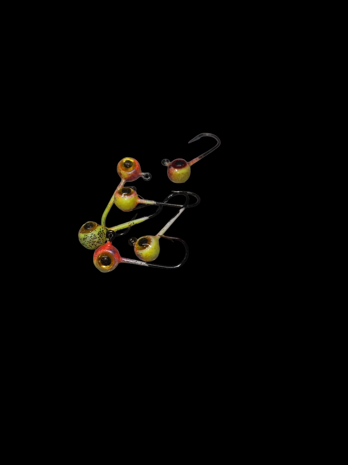1/32oz Glow Lead Head Jigs 3 pack