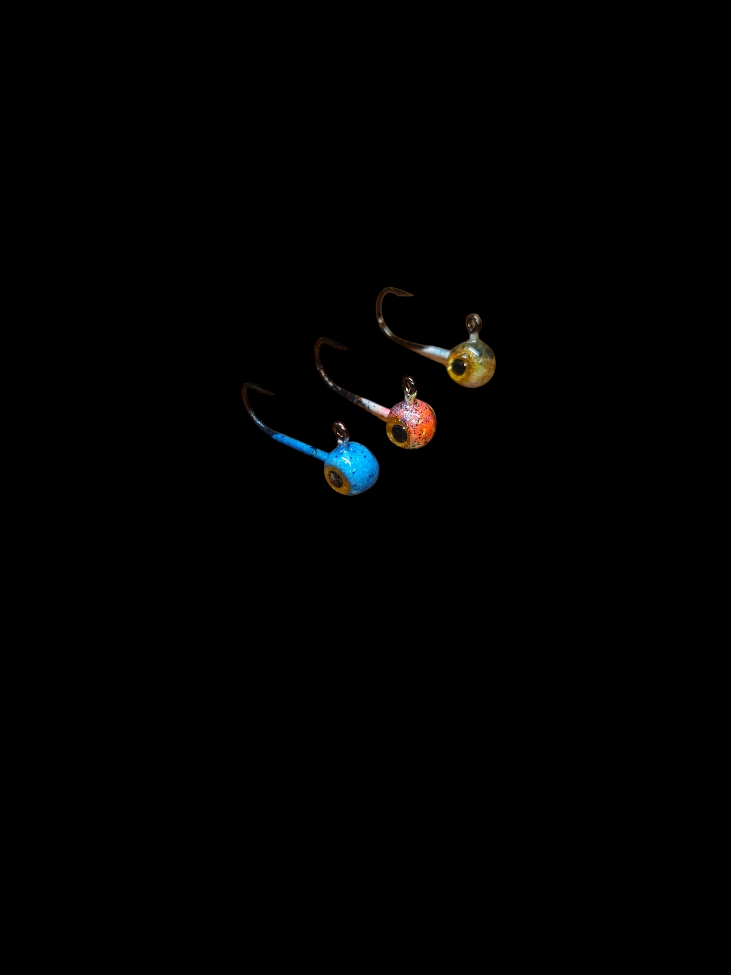 1/32oz Glow Lead Head Jigs 3 pack