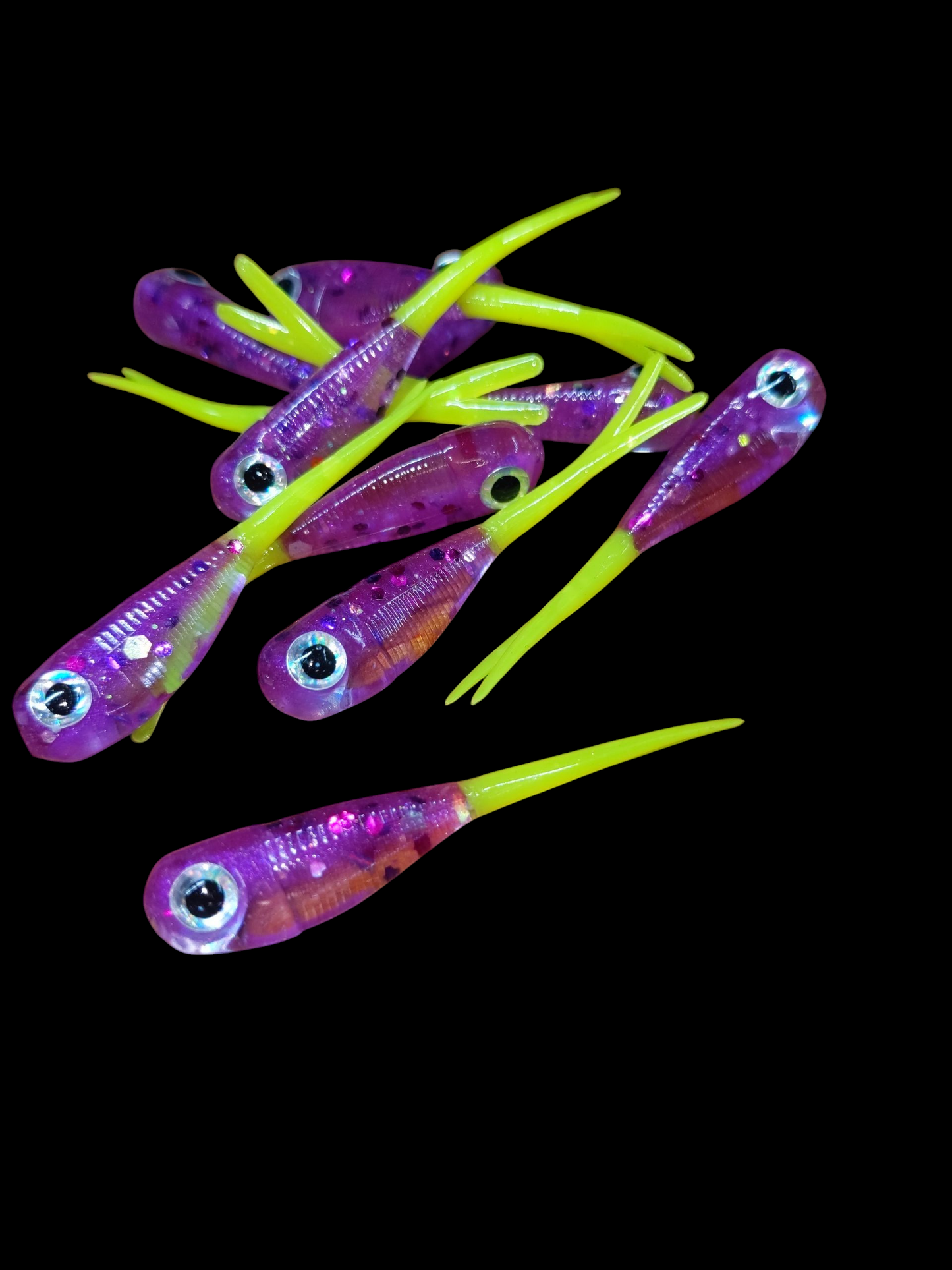 2" FC Split Tail Shad Halo Series
