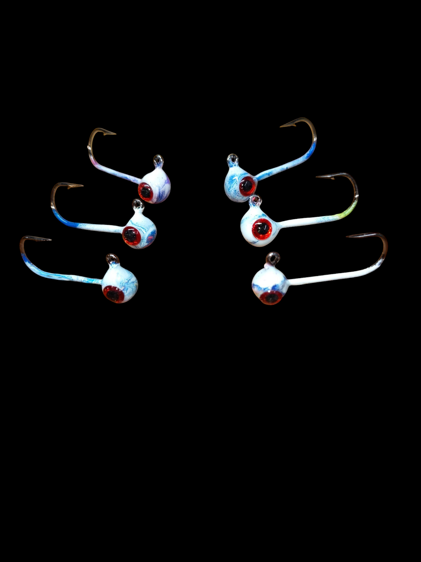 1/32oz Glow Lead Head Jigs 3 pack