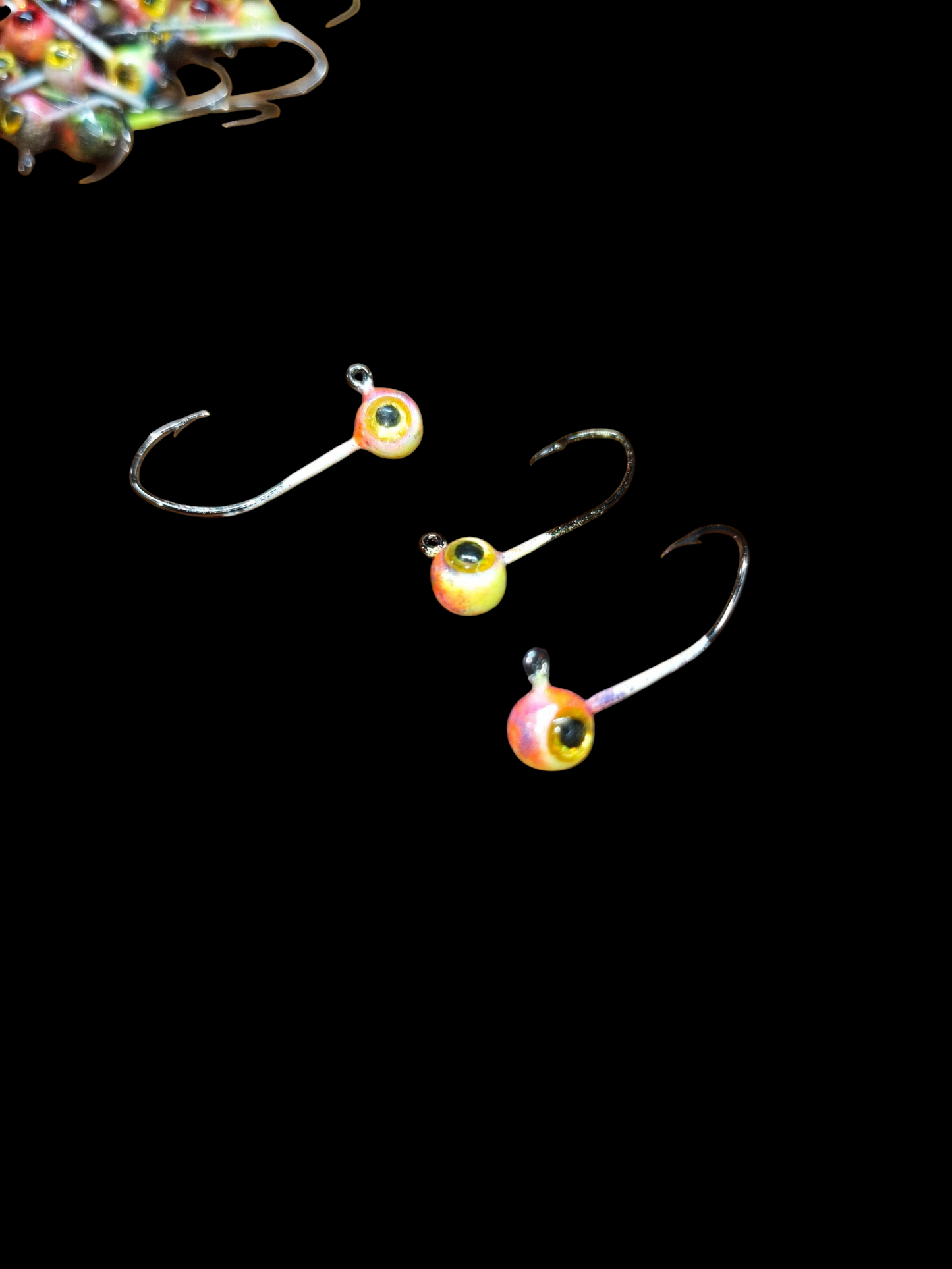 1/32oz Glow Lead Head Jigs 3 pack