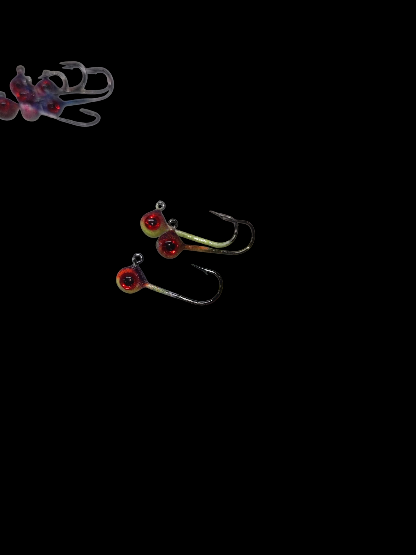 1/32oz Glow Lead Head Jigs 3 pack