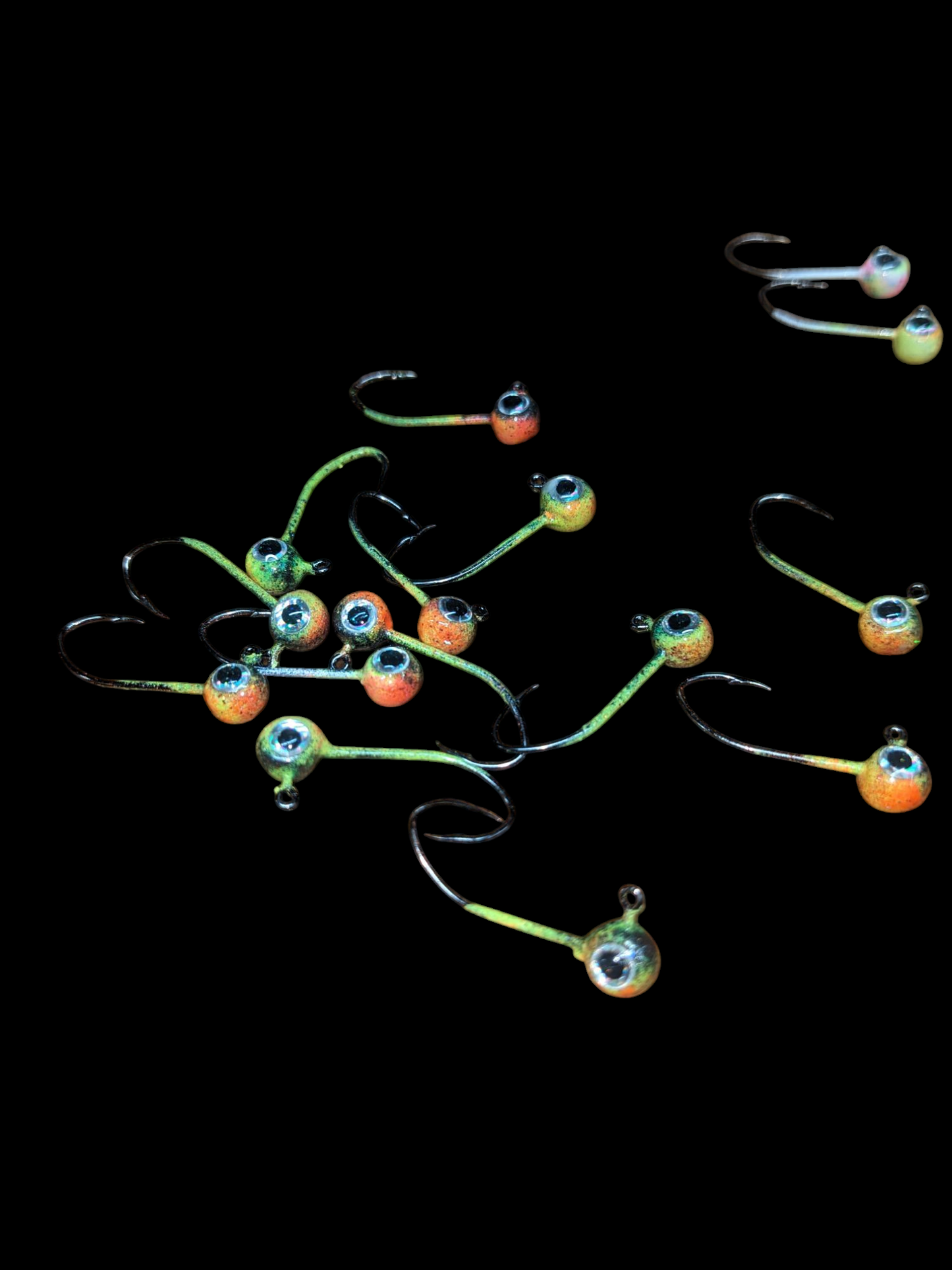 1/32oz Glow Lead Head Jigs 3 pack