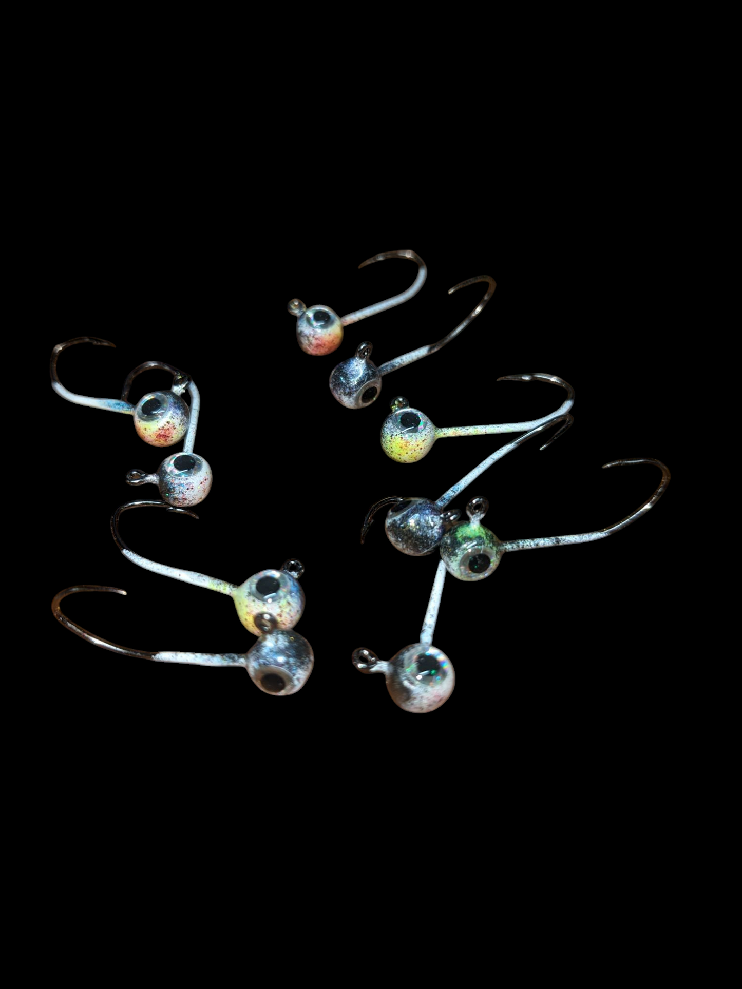 1/32oz Glow Lead Head Jigs 3 pack
