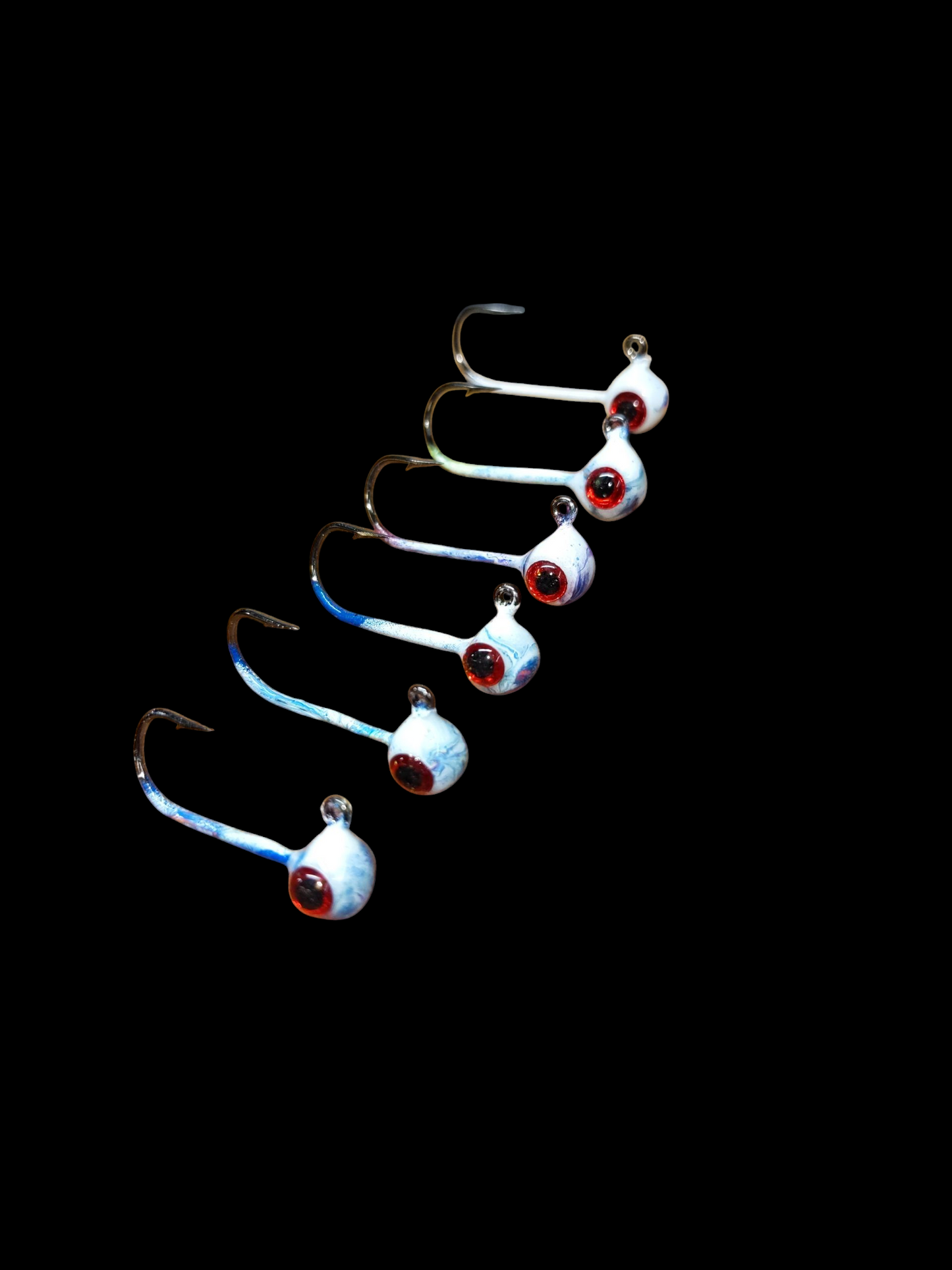 1/32oz Glow Lead Head Jigs 3 pack