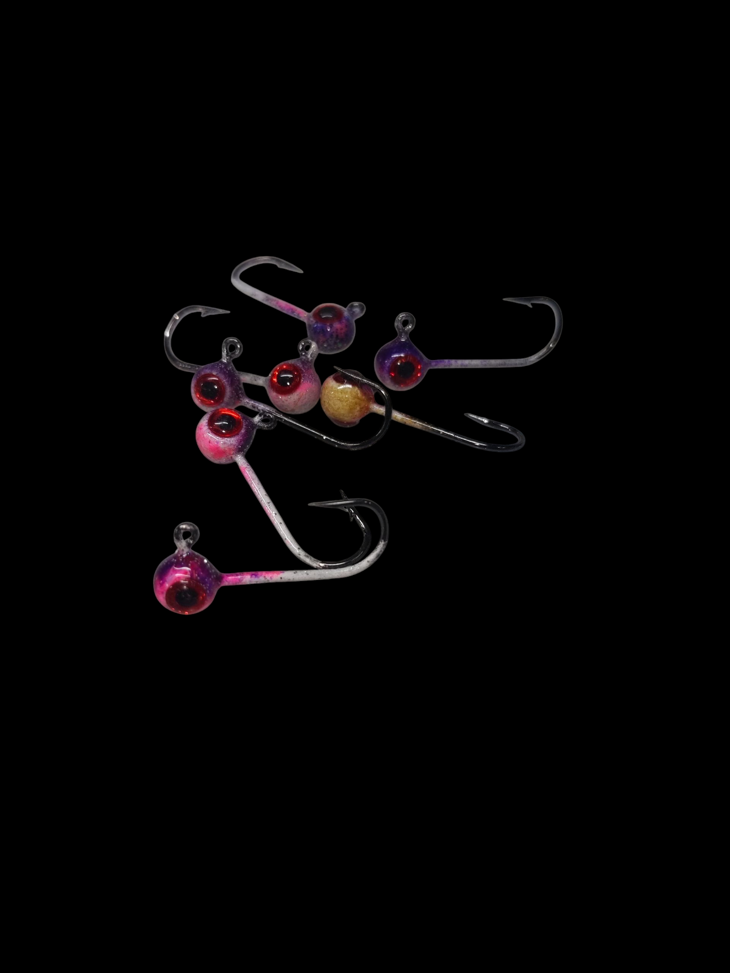 1/32oz Glow Lead Head Jigs 3 pack