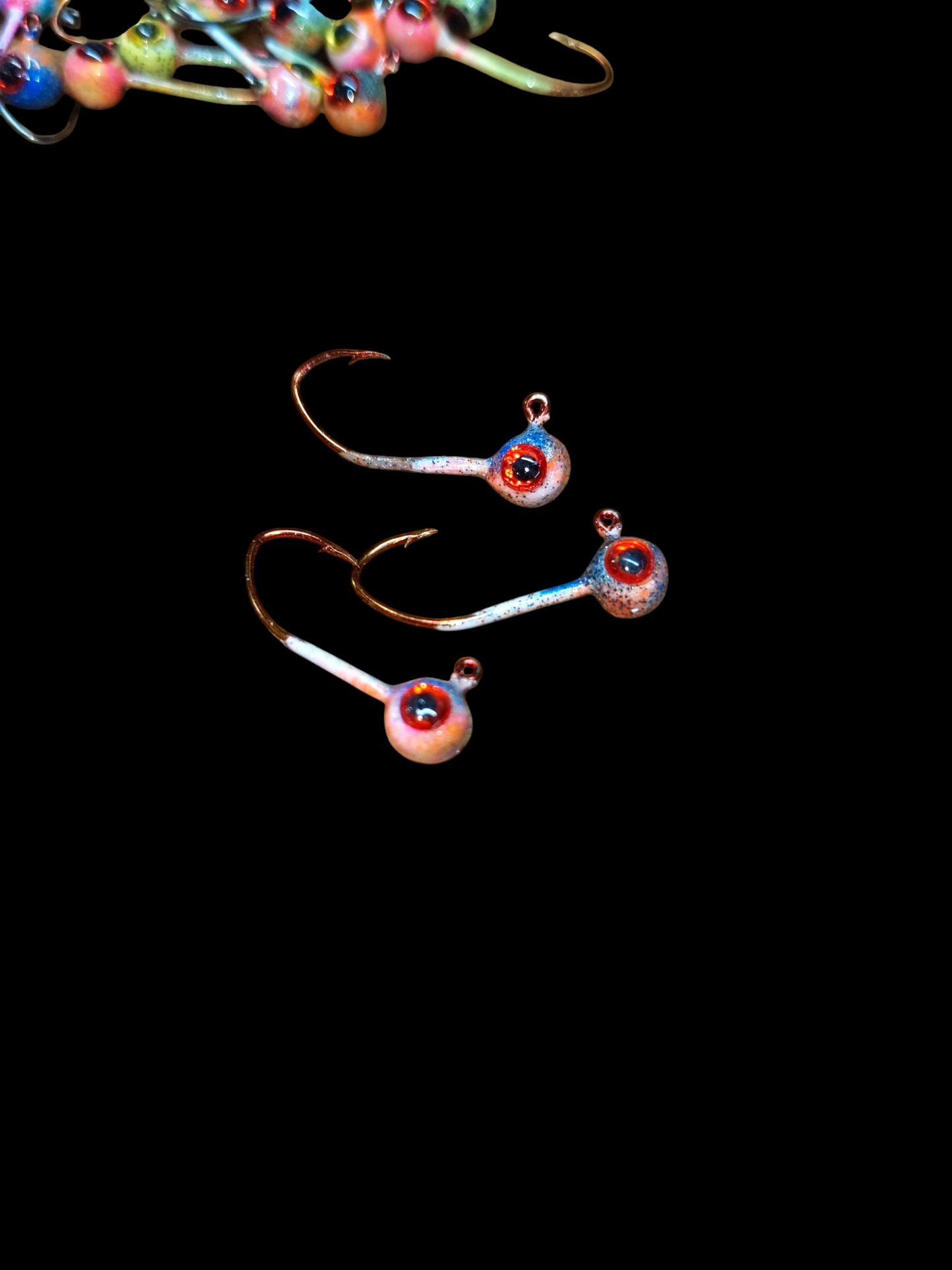 1/32oz Glow Lead Head Jigs 3 pack
