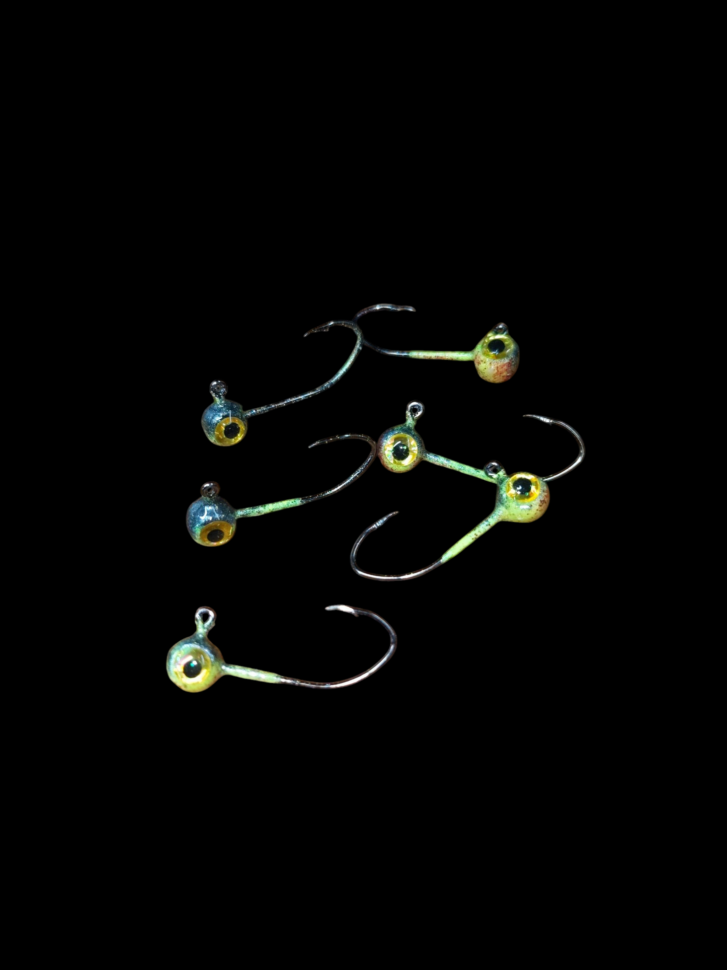 1/32oz Glow Lead Head Jigs 3 pack