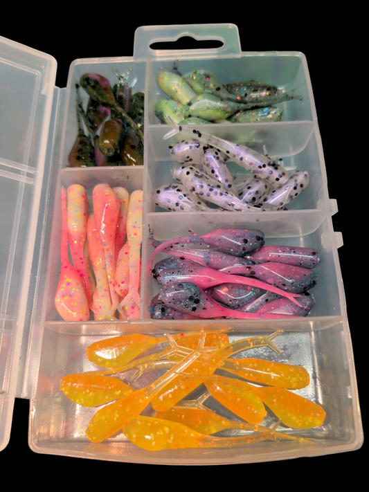 60 count 1.5" FC Split Tail Shad kit