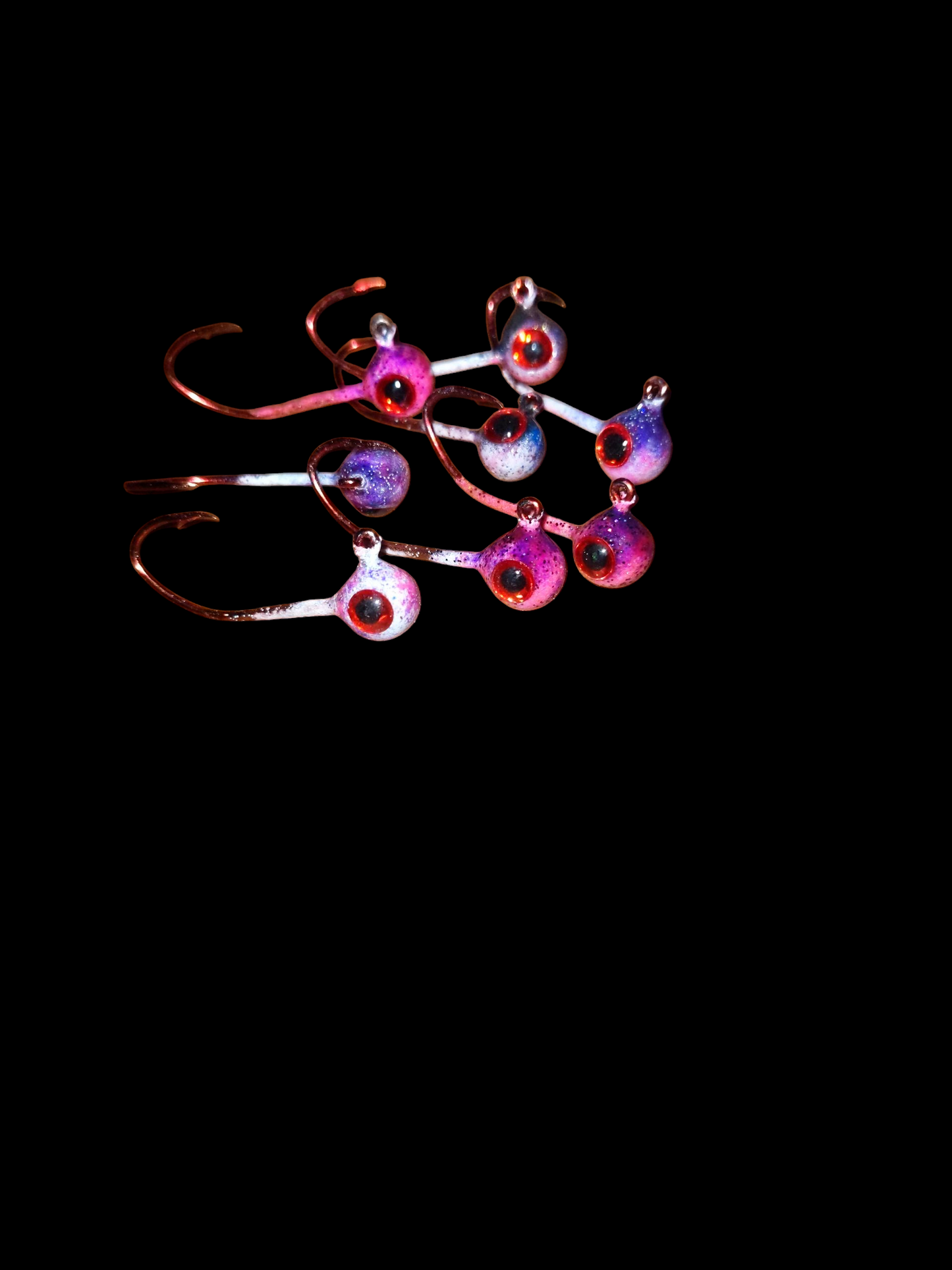 1/32oz Glow Lead Head Jigs 3 pack