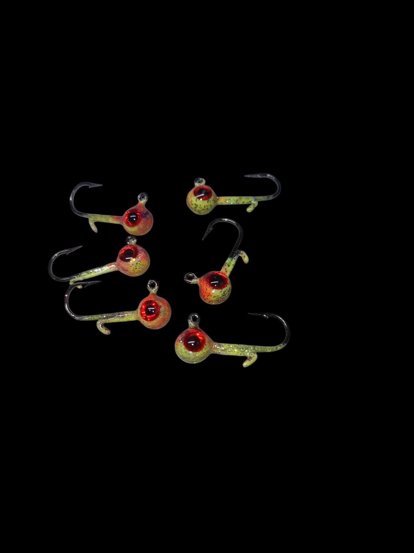 1/32oz Glow Lead Head Jigs 3 pack