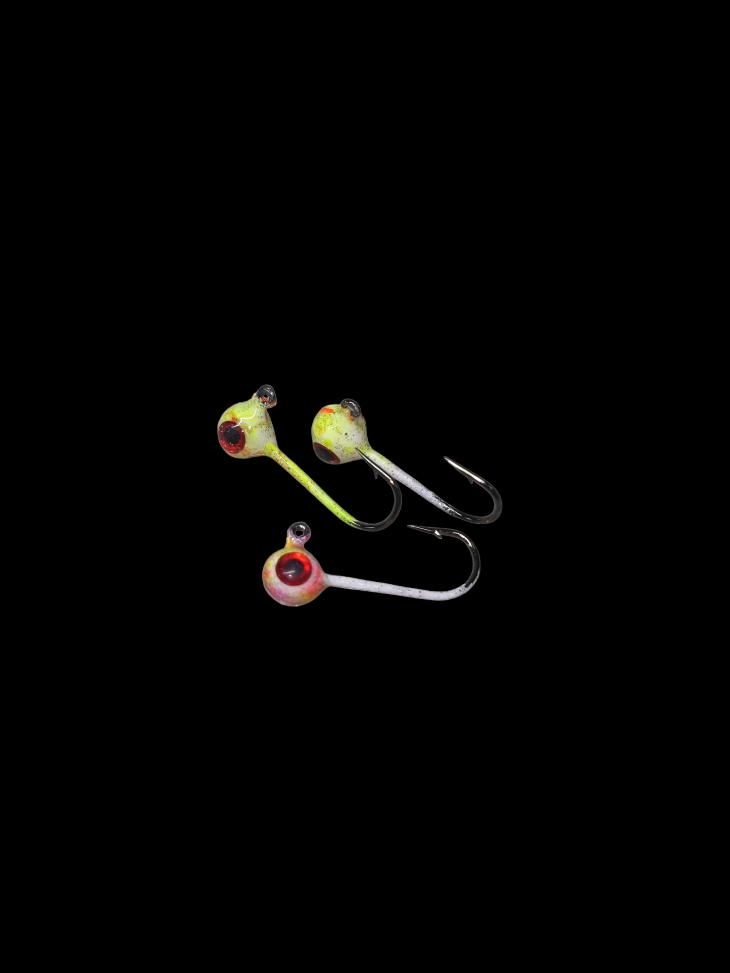 1/32oz Glow Lead Head Jigs 3 pack