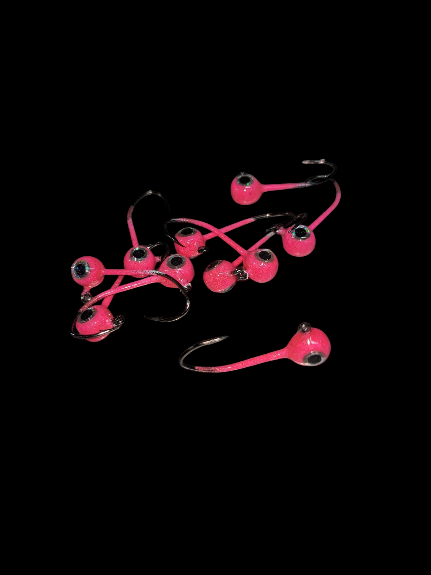 1/32oz Glow Lead Head Jigs 3 pack