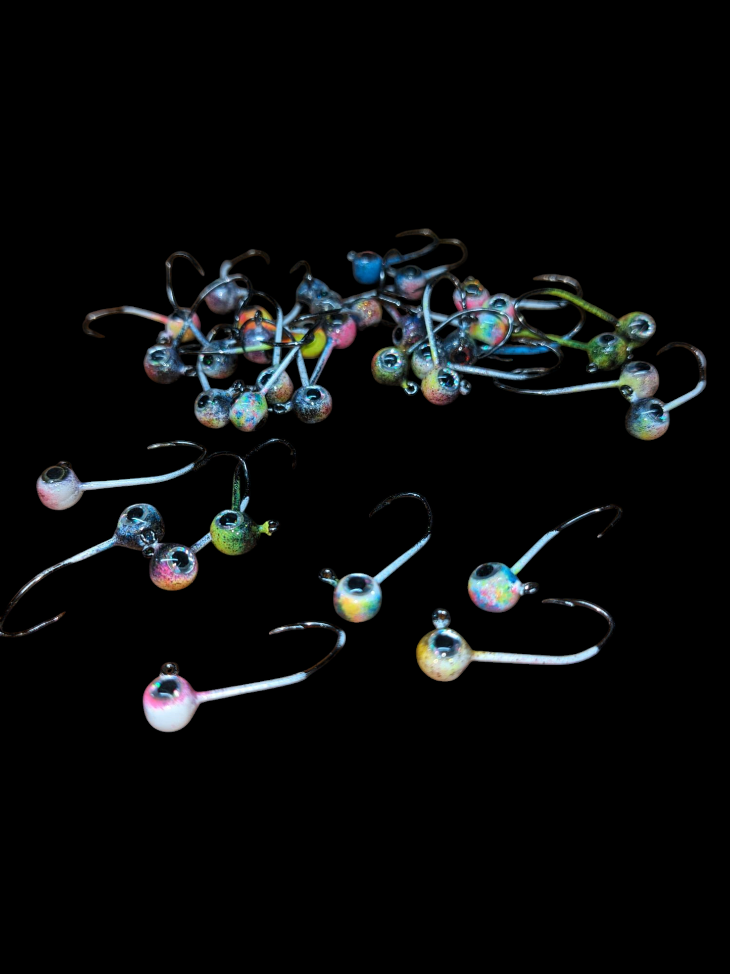 1/32oz Glow Lead Head Jigs 3 pack