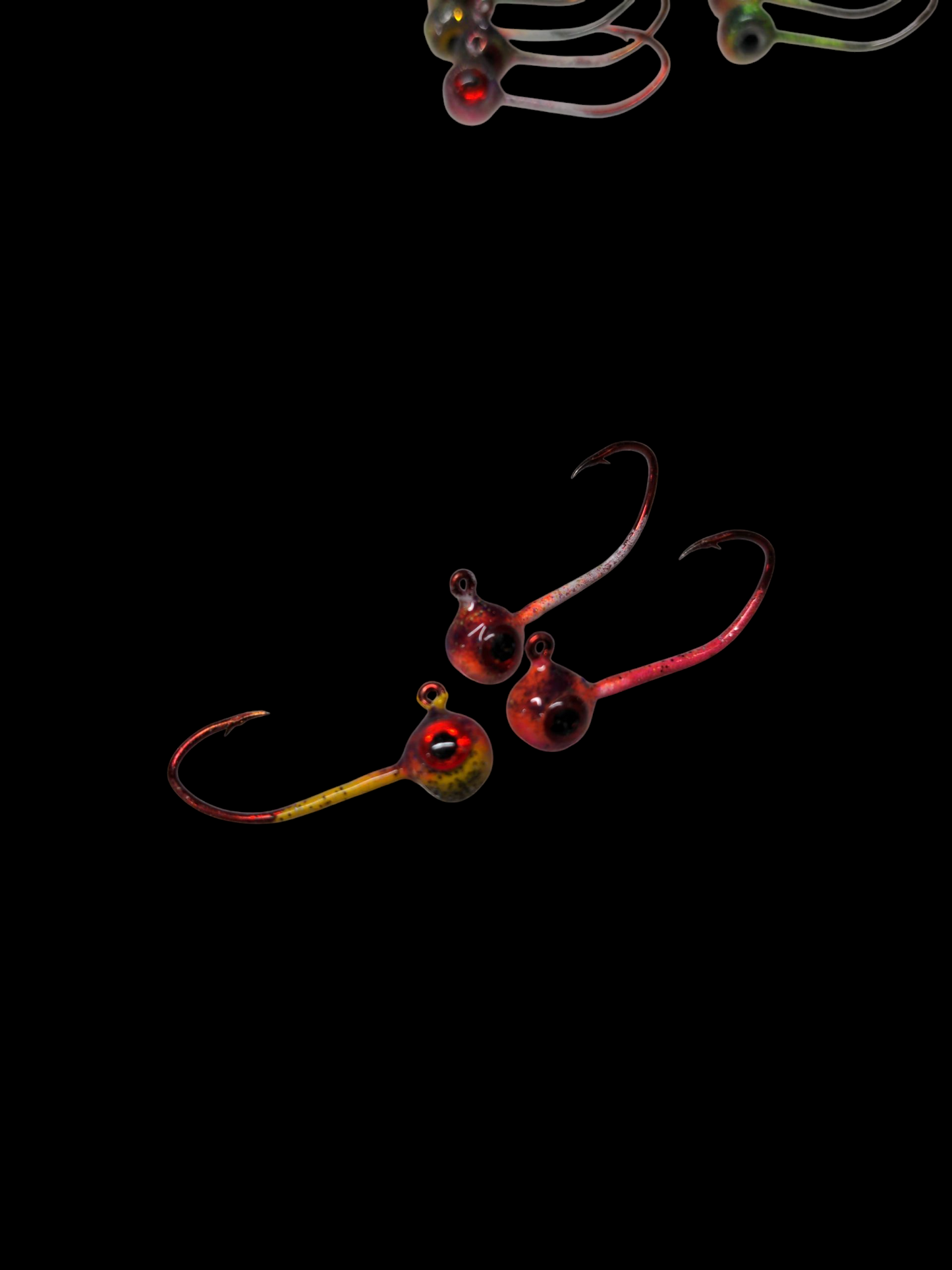1/32oz Glow Lead Head Jigs 3 pack