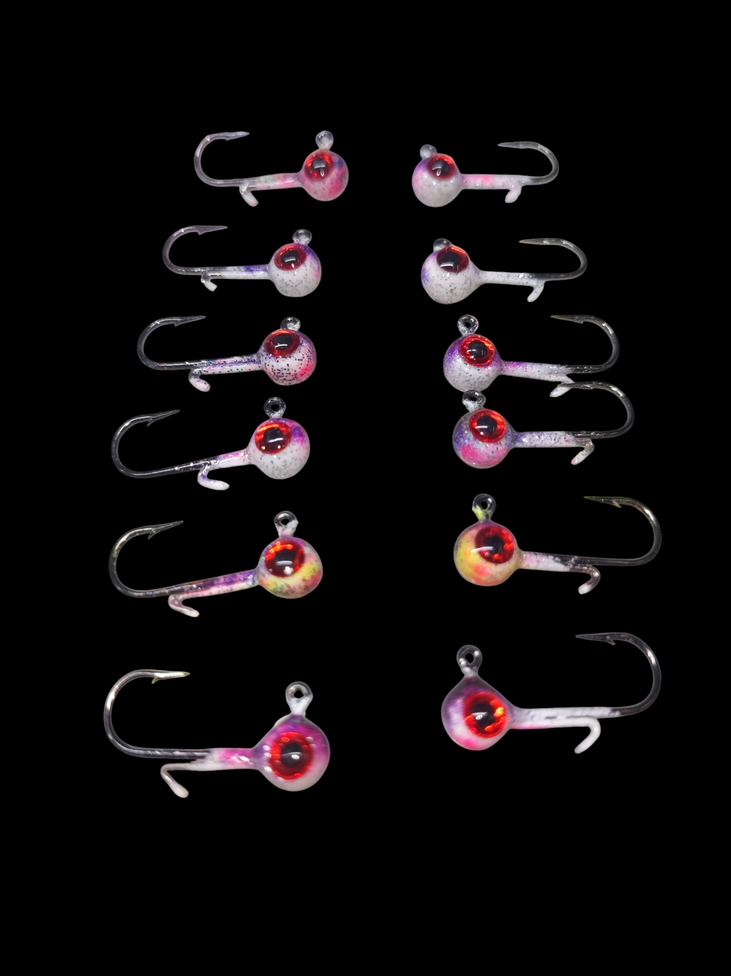 1/32oz Glow Lead Head Jigs 3 pack