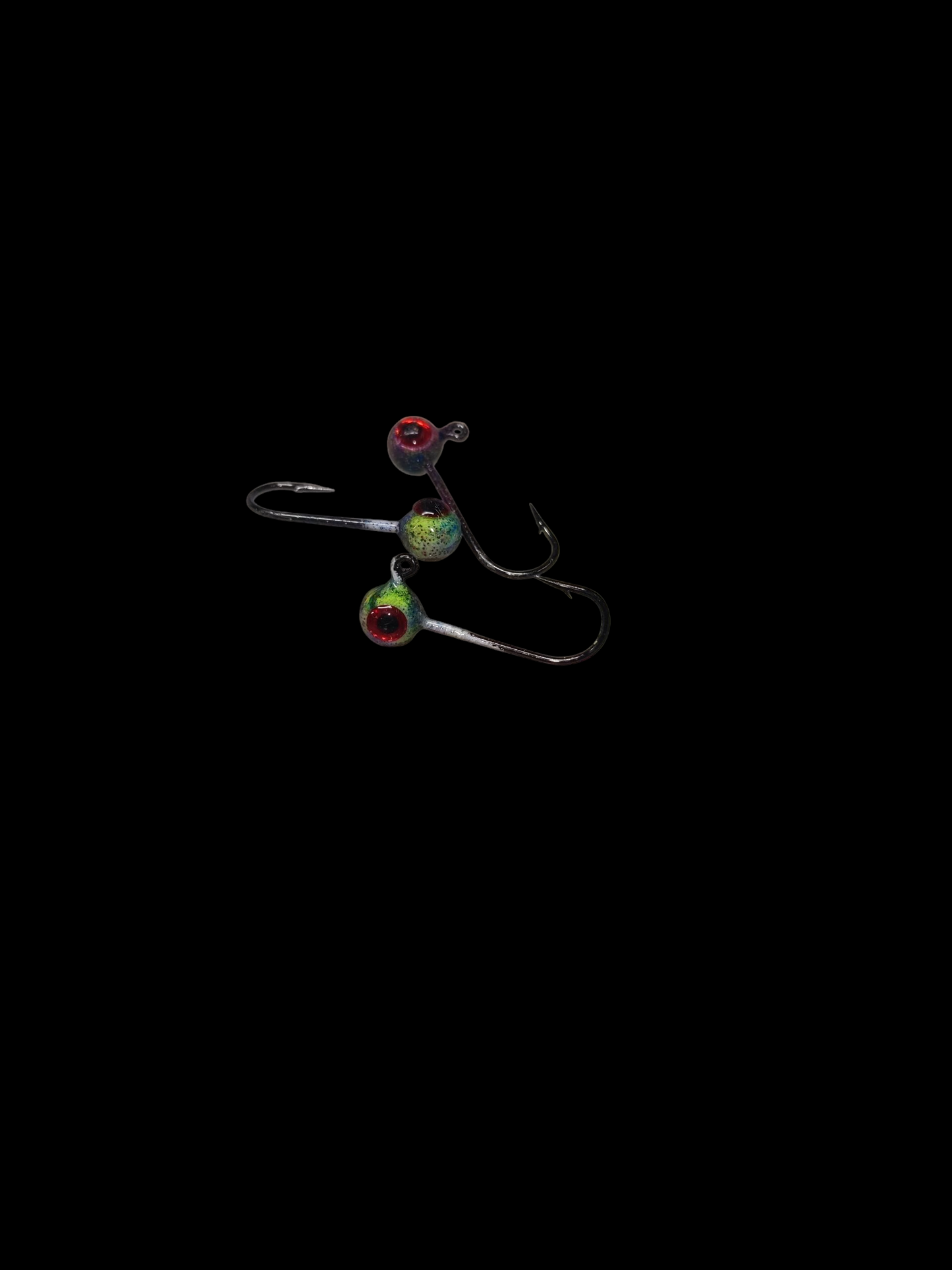 1/32oz Glow Lead Head Jigs 3 pack