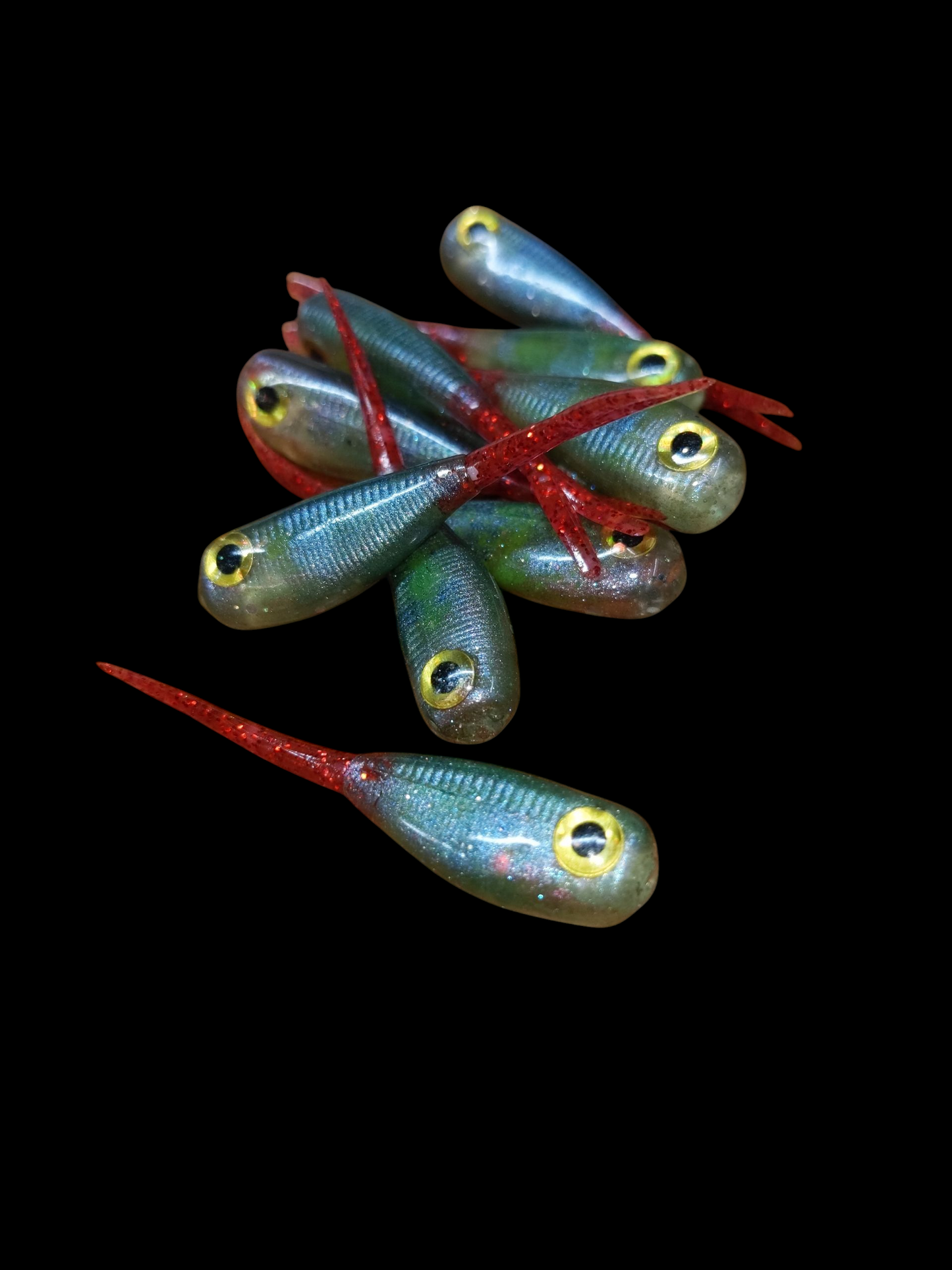2" FC Split Tail Shad Halo Series