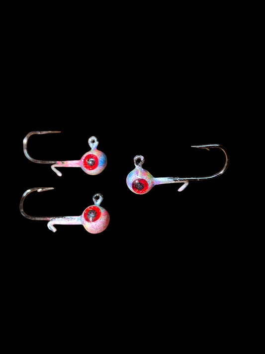 Glow #4 Mustad 32570-BN 1/32oz Lead Head Jigs