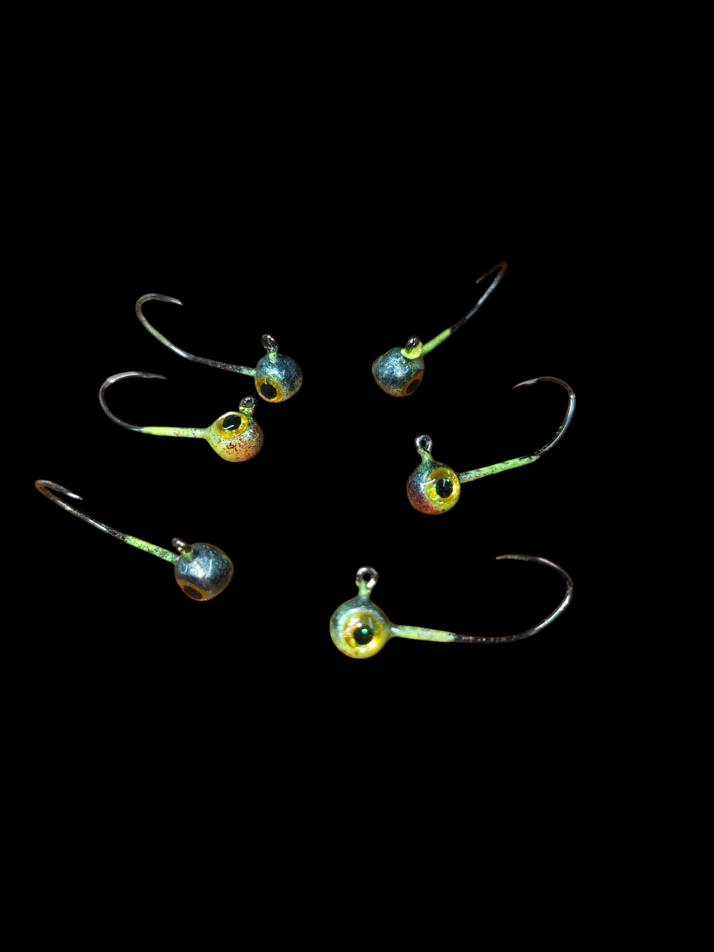 1/32oz Glow Lead Head Jigs 3 pack
