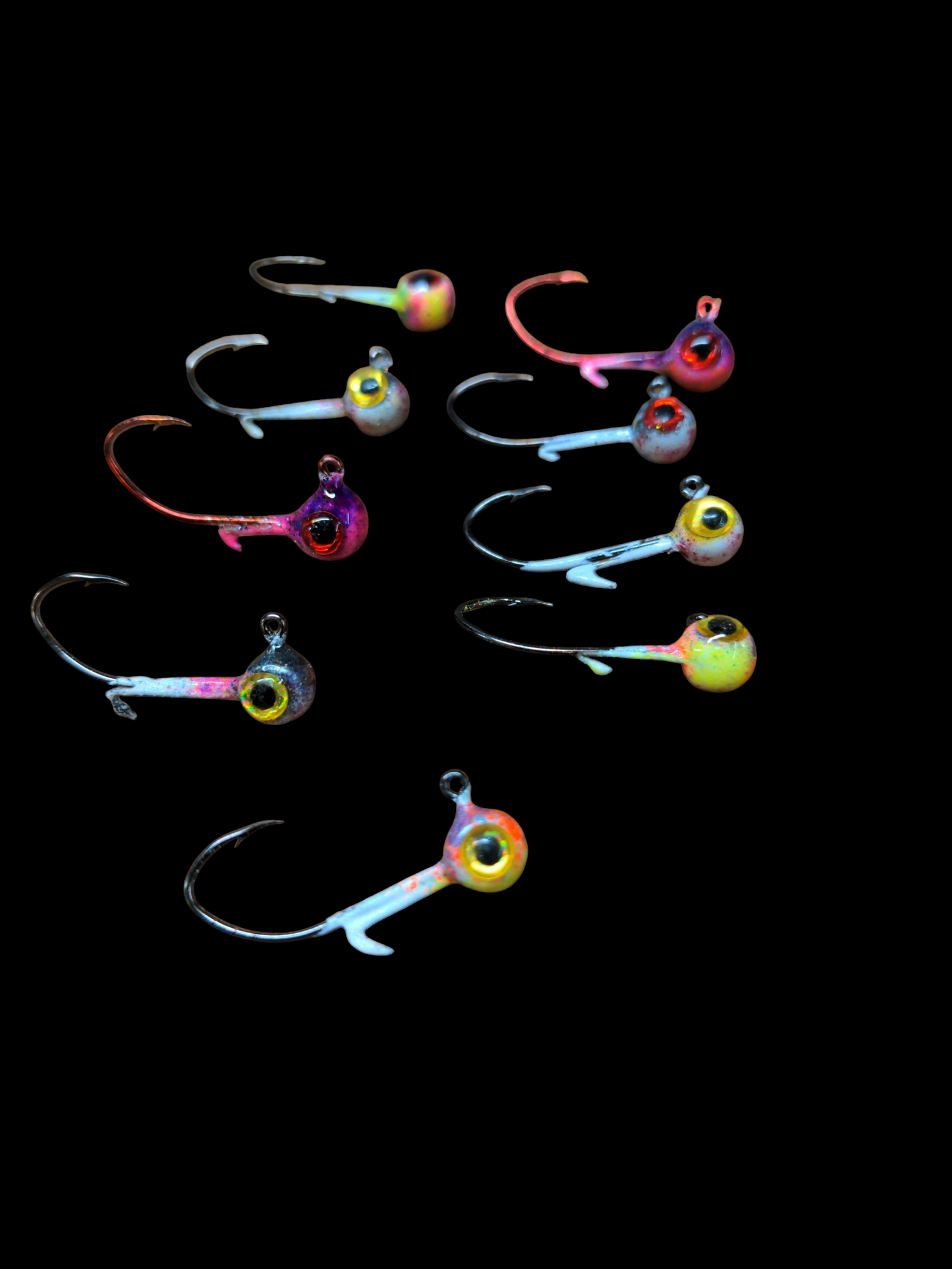 1/32oz Glow Lead Head Jigs 3 pack