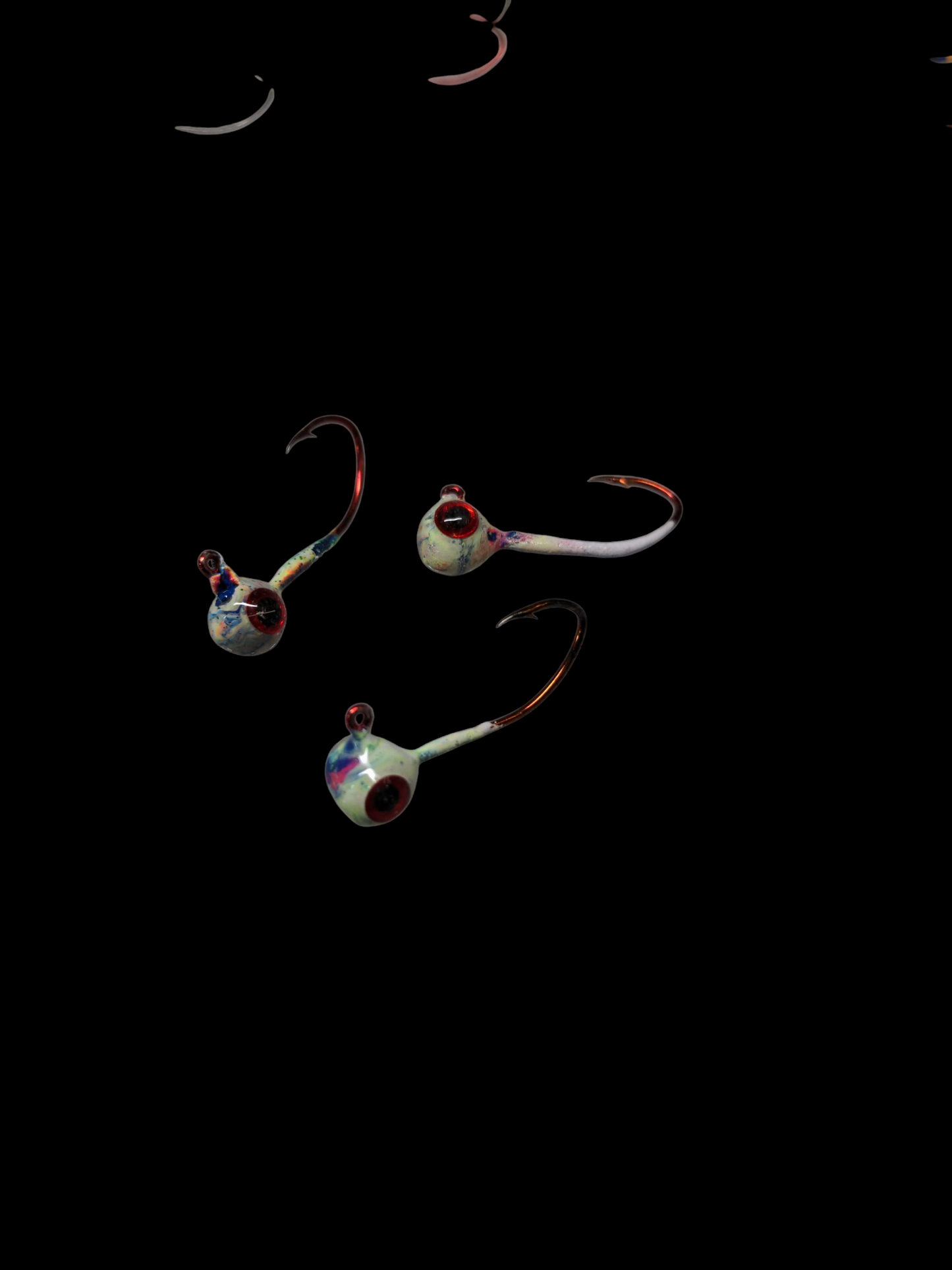 1/32oz Glow Lead Head Jigs 3 pack