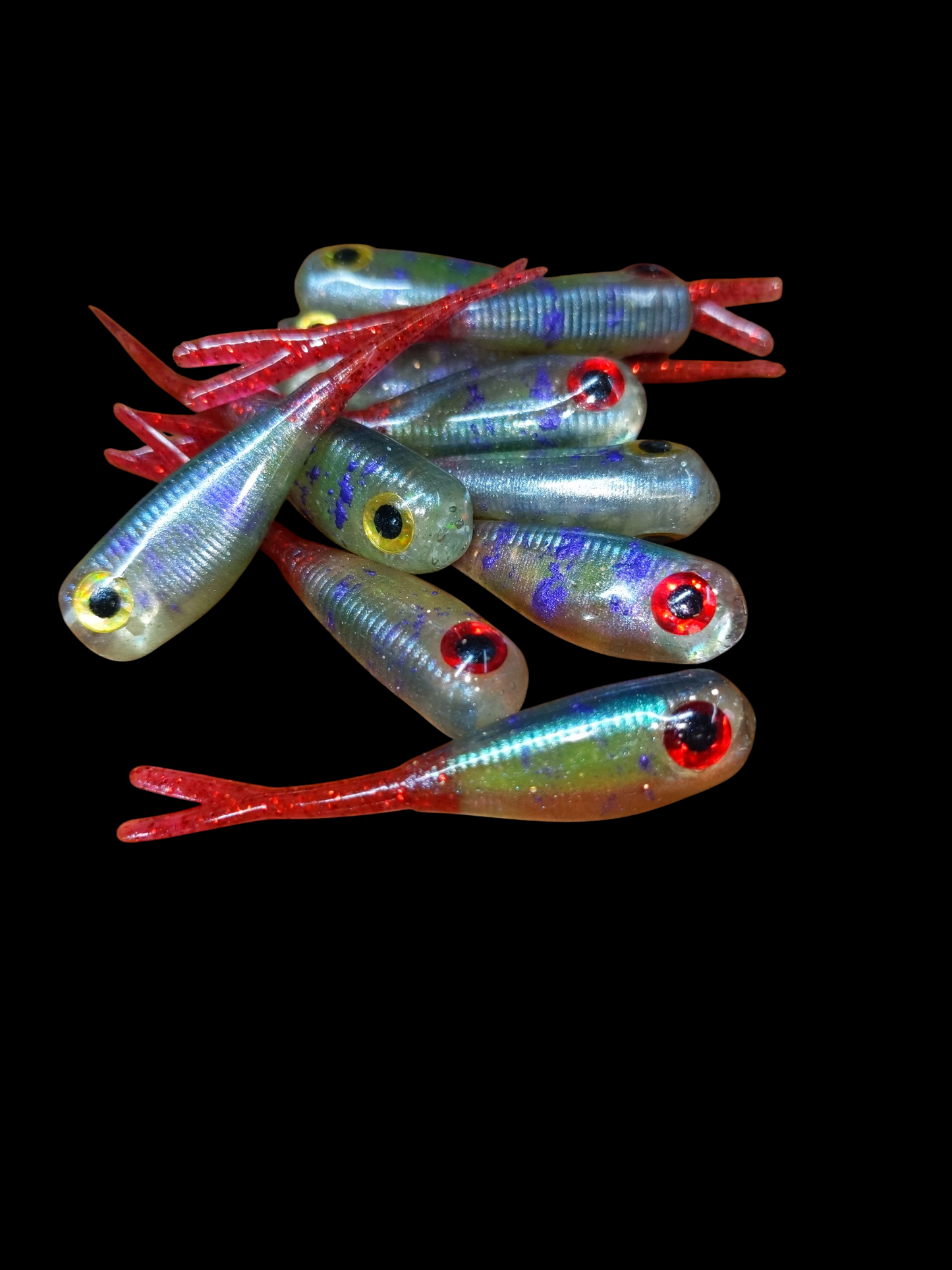2" FC Split Tail Shad Halo Series