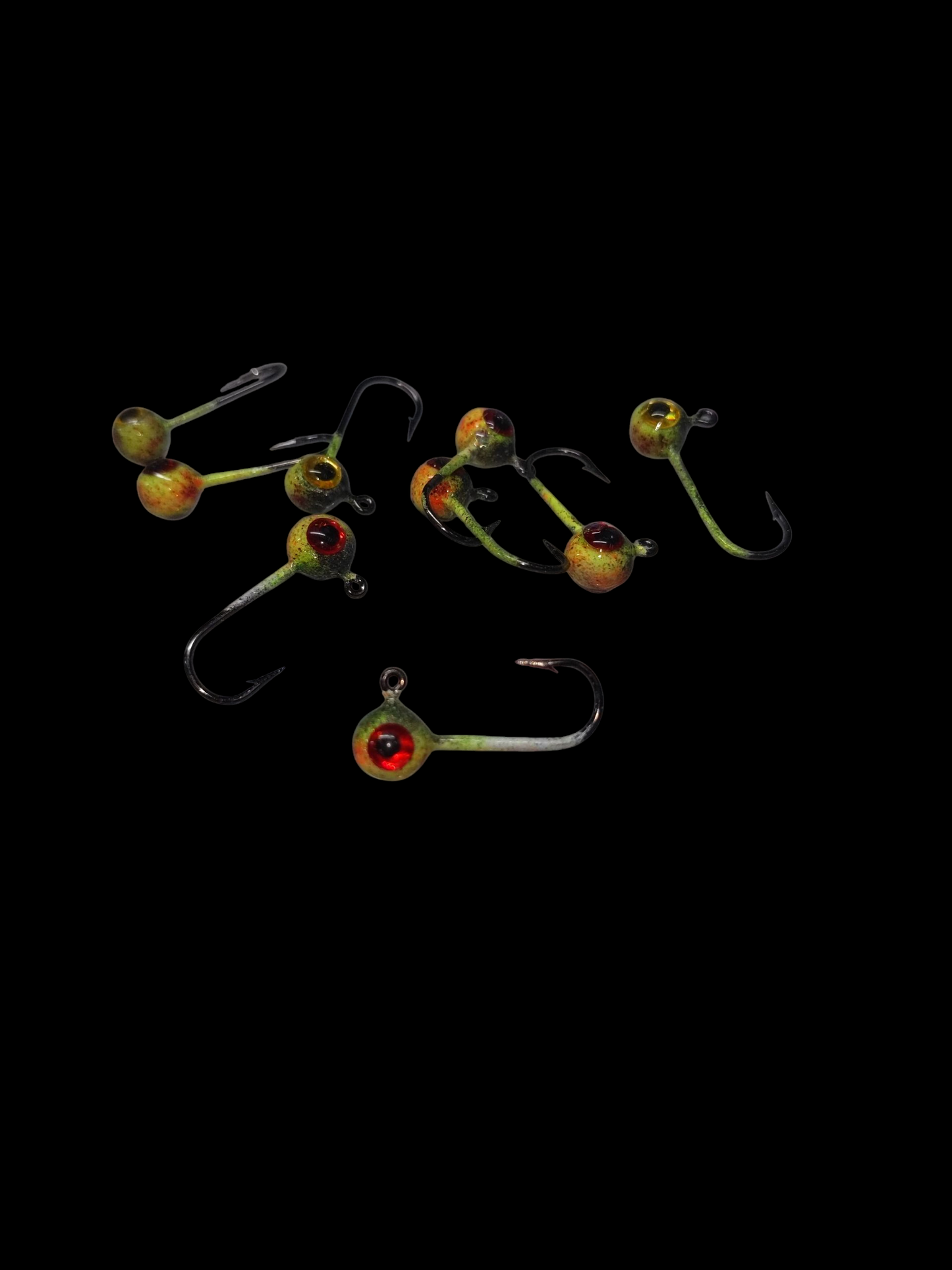 1/32oz Glow Lead Head Jigs 3 pack
