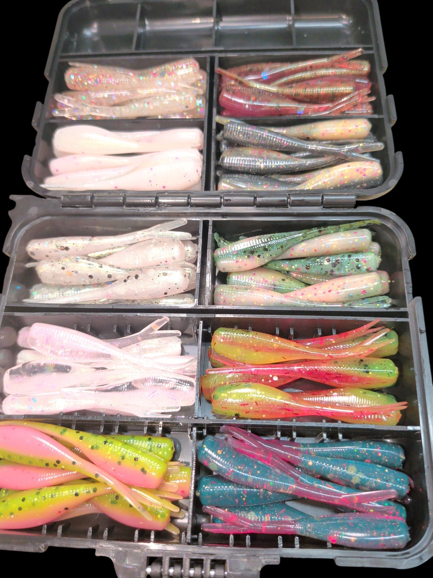 2" FC Split Tail Shad Pocket Pack