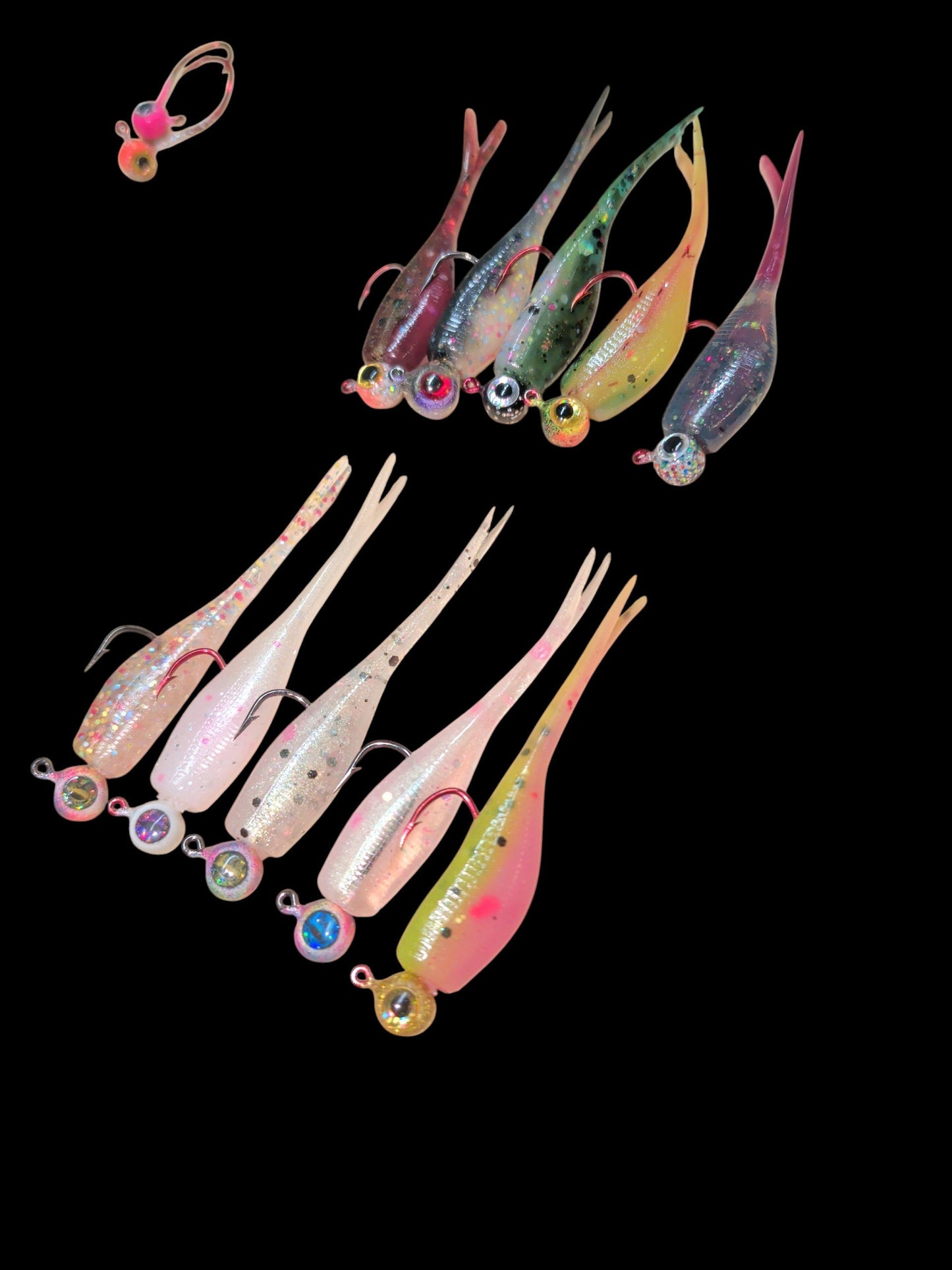 2" FC Split Tail Shad Pocket Pack