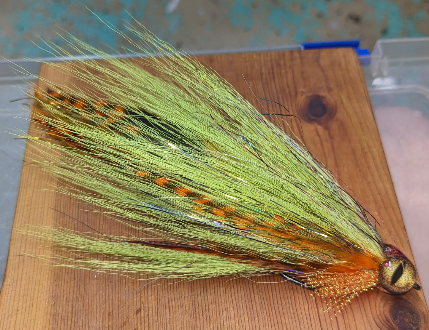 6-8" "Optic minnow" style Pike/Muskie Flies