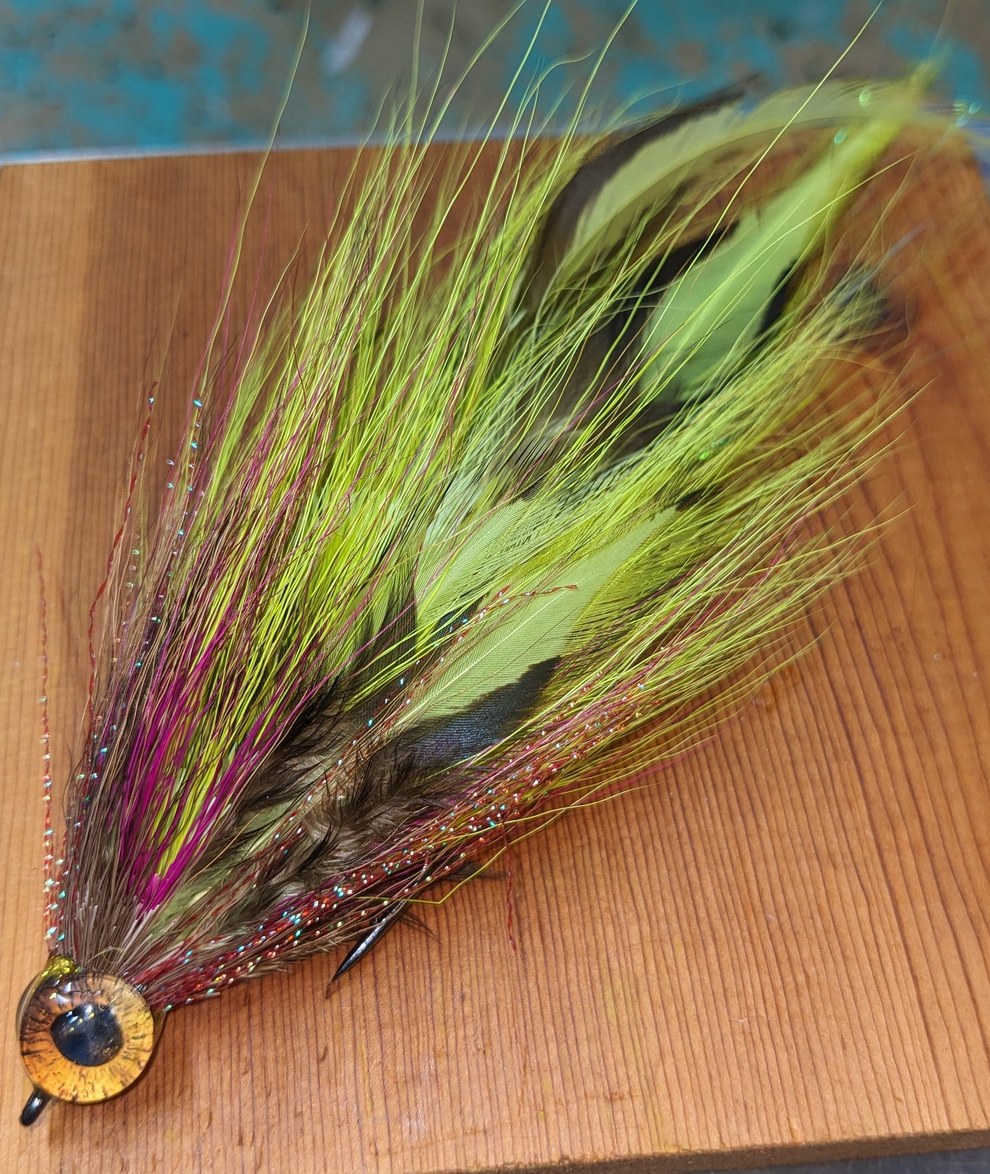 6-8" "Optic minnow" style Pike/Muskie Flies