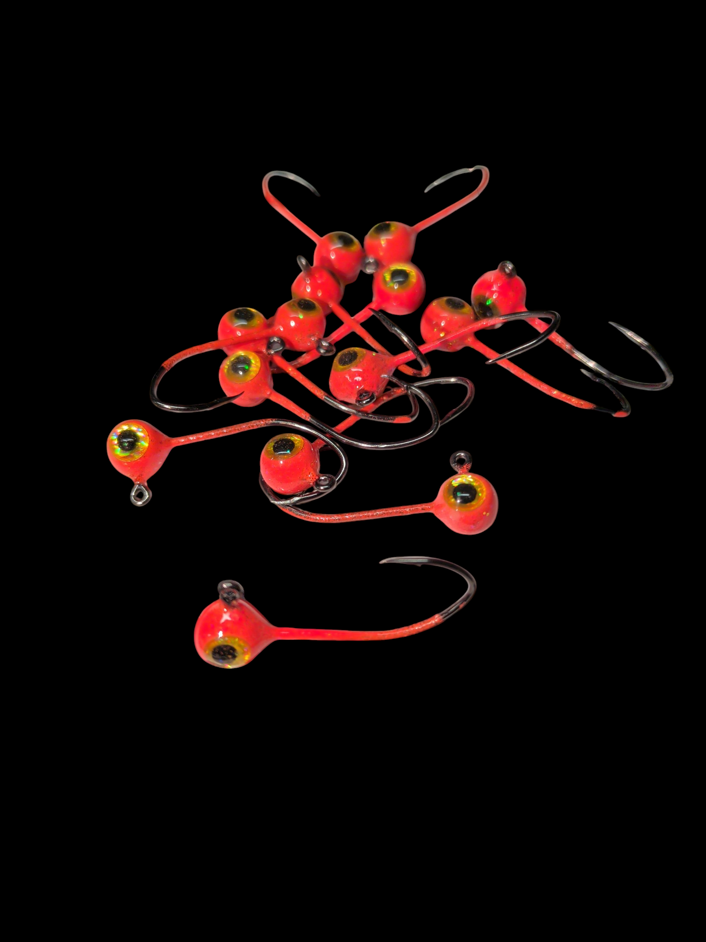 Glow #6 Mustad 32500 Sickle Hook 1/32oz Lead Head Jigs