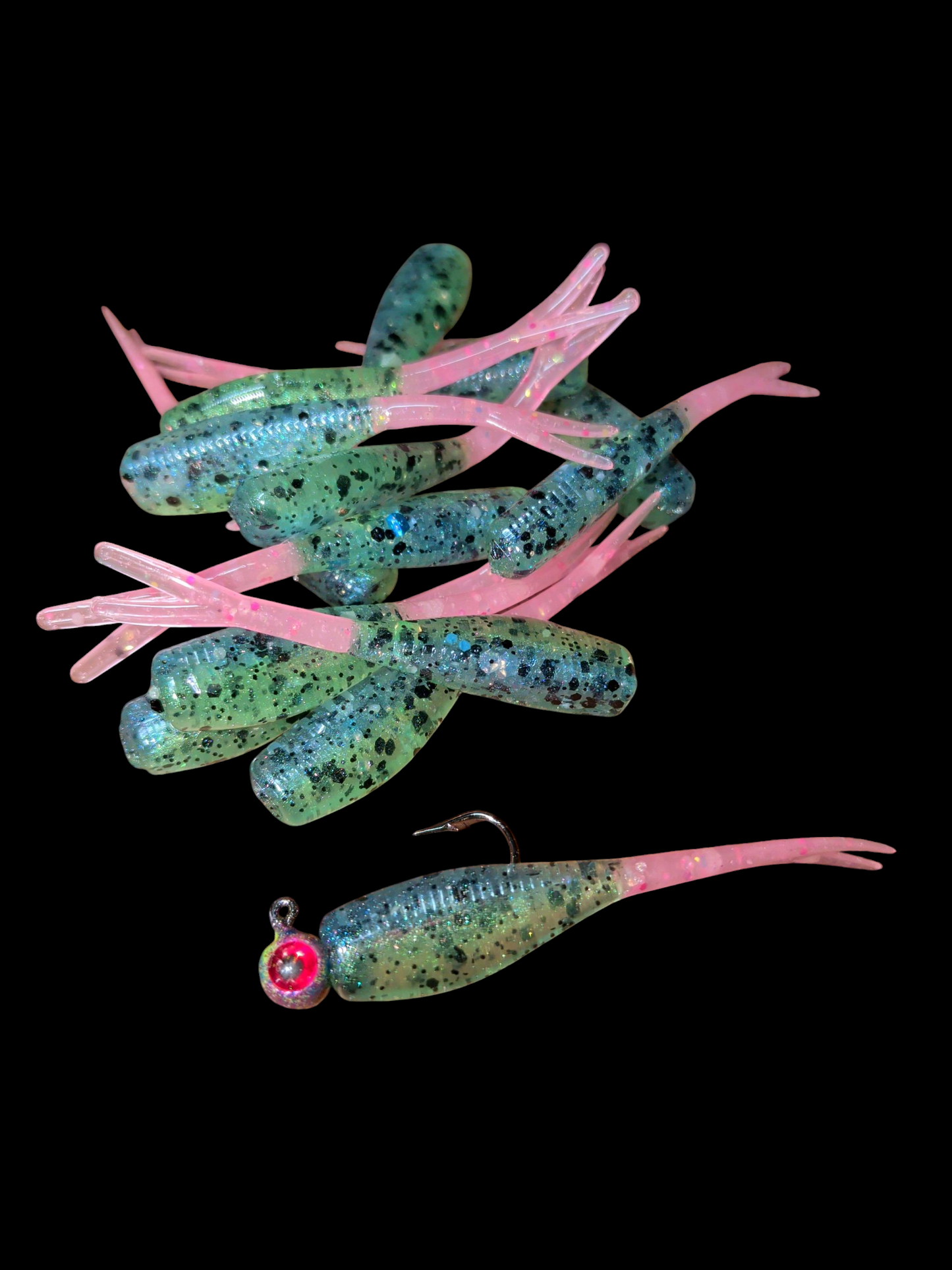 Custom 2" FC Split Tail Shad Pocket Pack