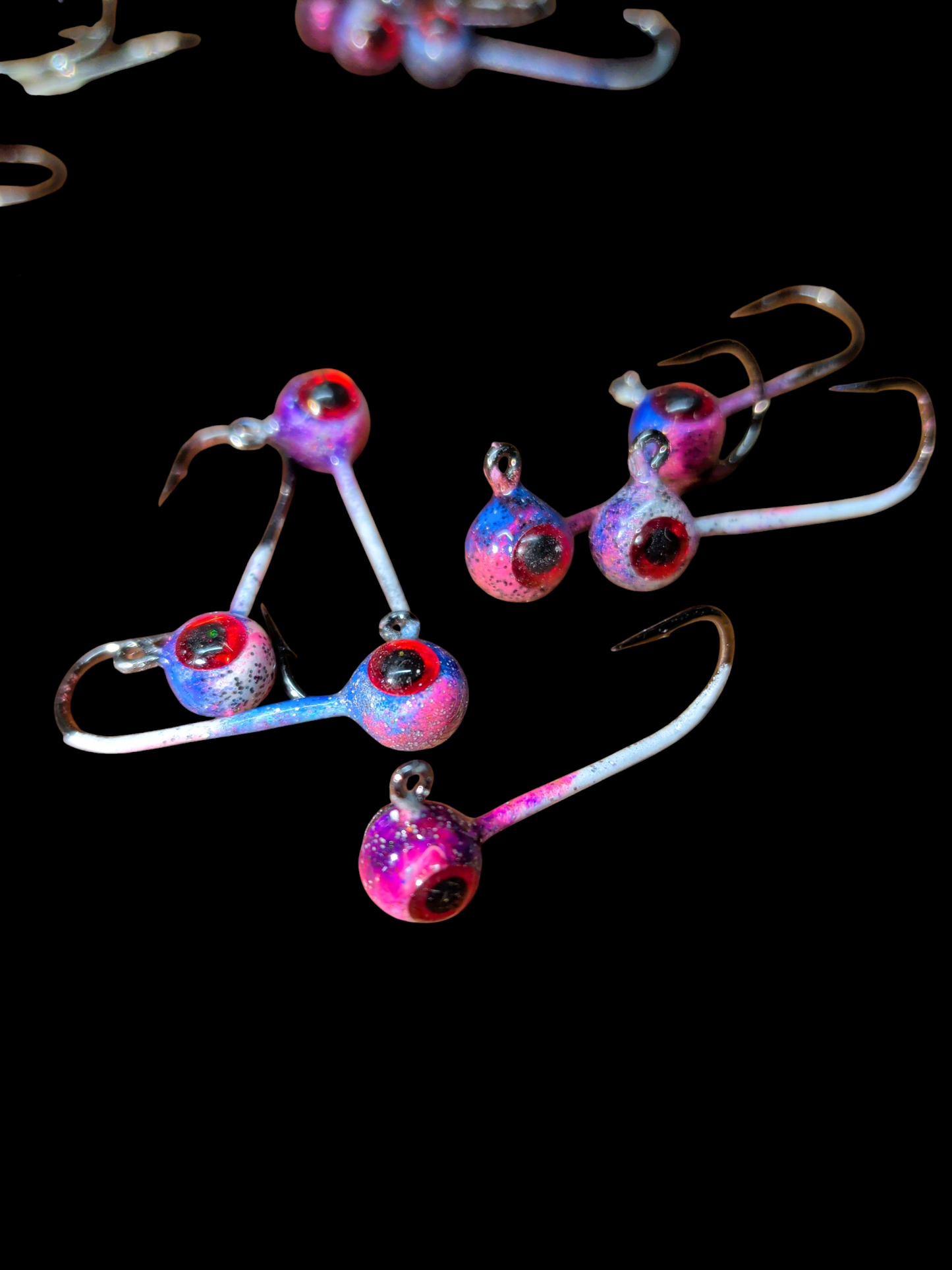 Glow #4 Mustad 32570-BN 1/32oz Lead Head Jigs