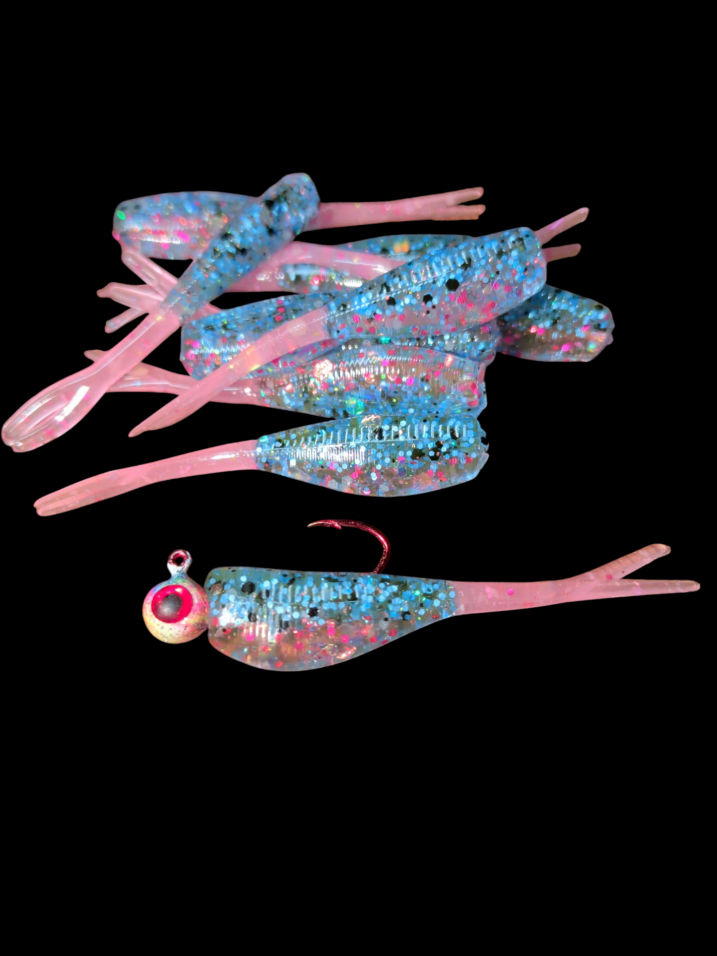 Custom 2" FC Split Tail Shad Pocket Pack