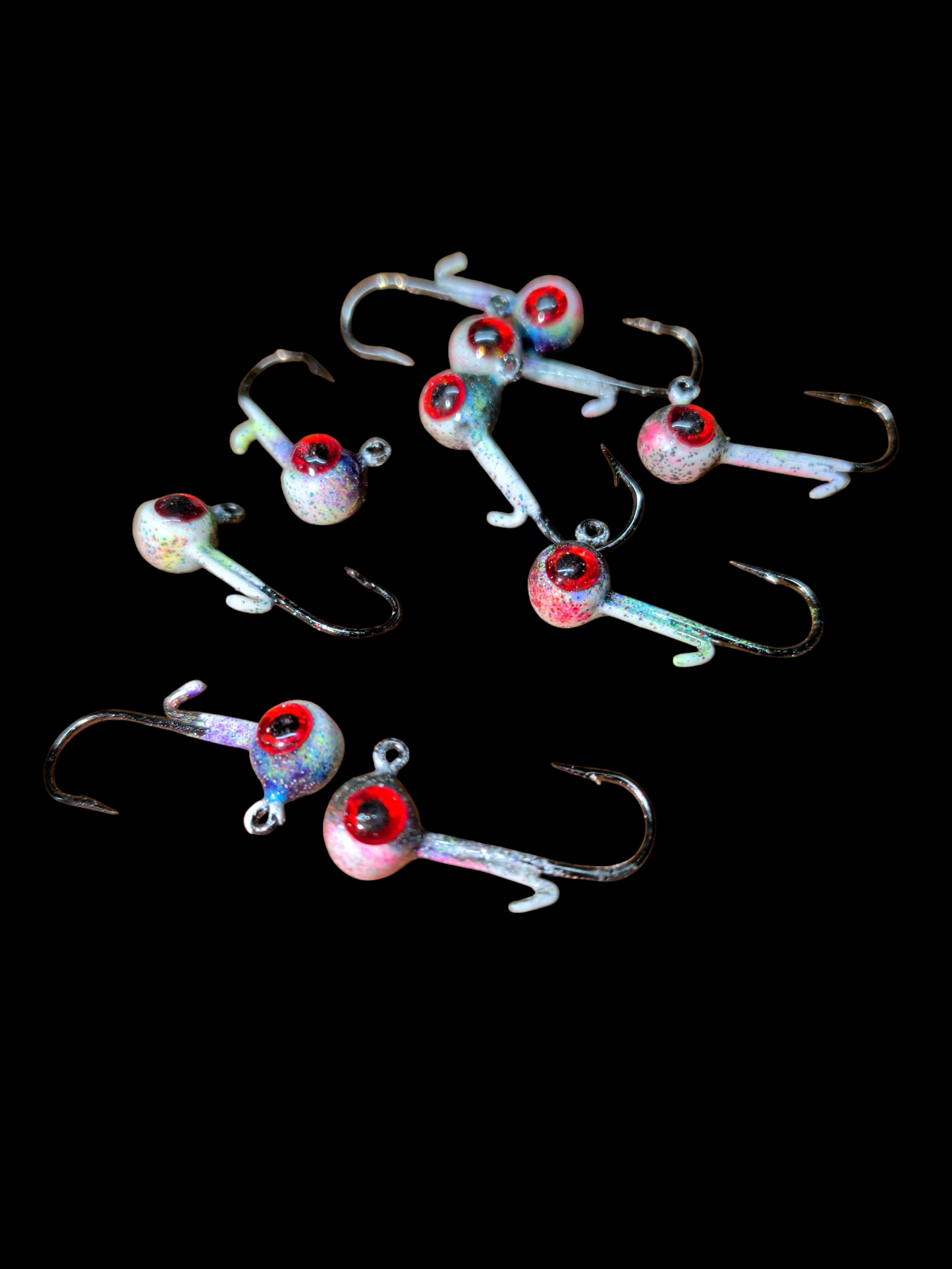 Glow #6 Mustad 32570-BN 1/32oz Lead Head