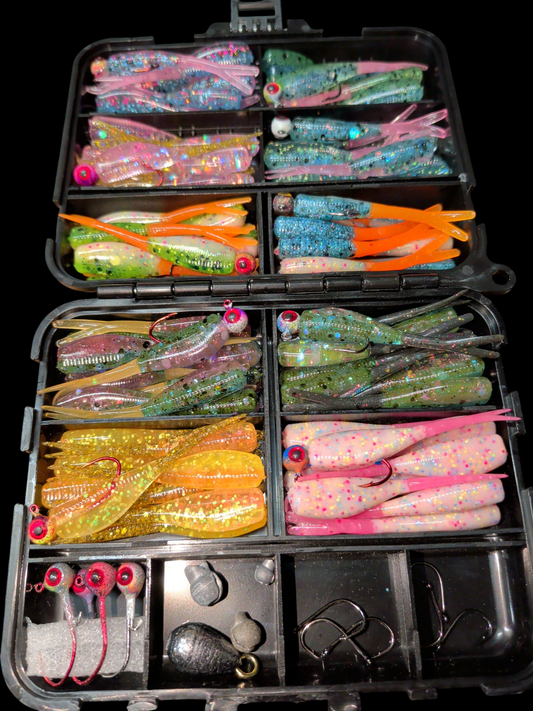 Custom 2" FC Split Tail Shad Pocket Pack