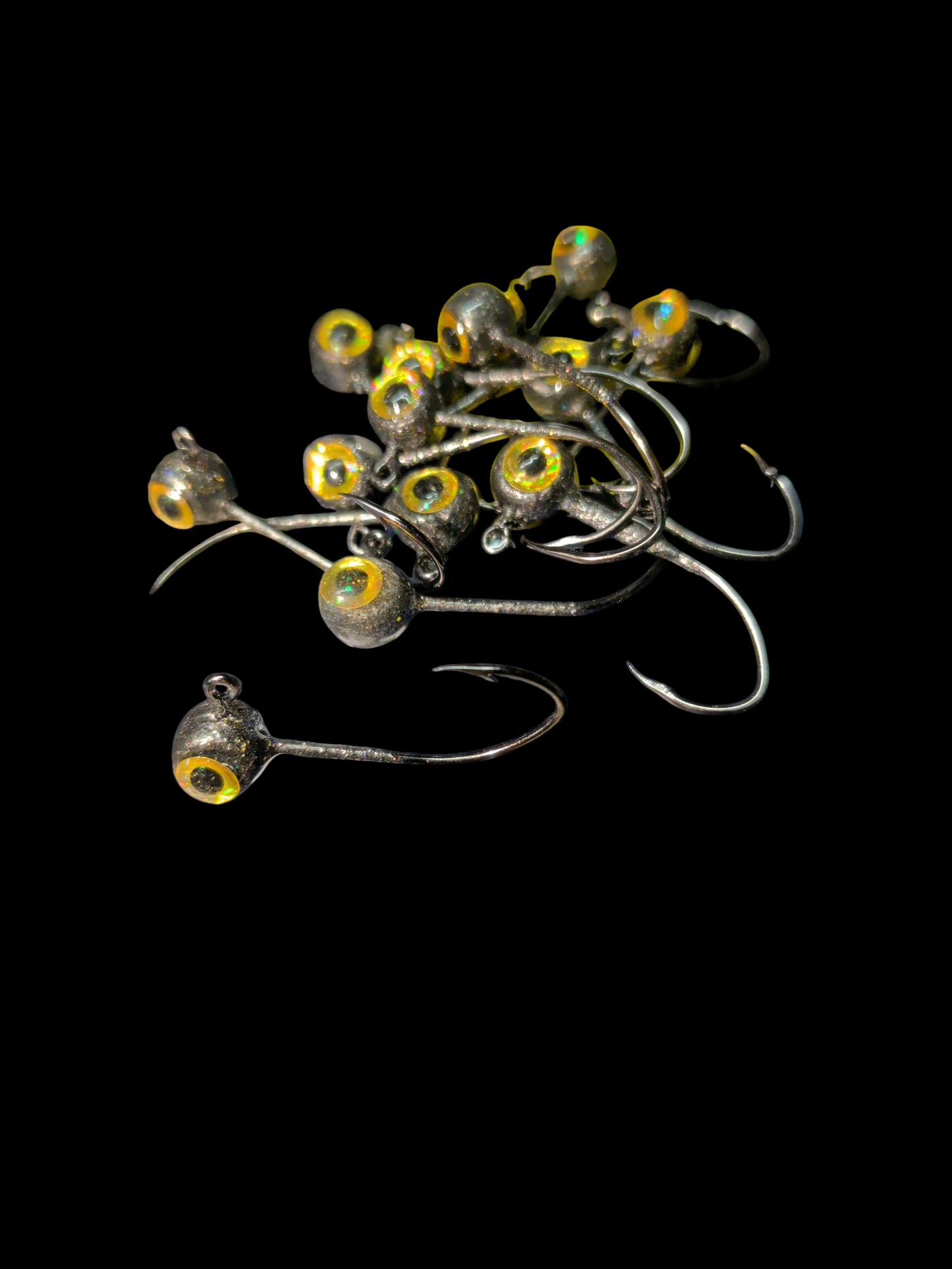 Glow #6 Mustad 32500 Sickle Hook 1/32oz Lead Head Jigs