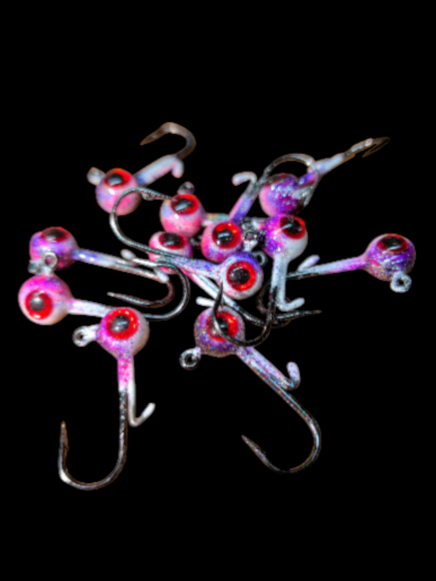 Glow #6 Mustad 32570-BN 1/32oz Lead Head