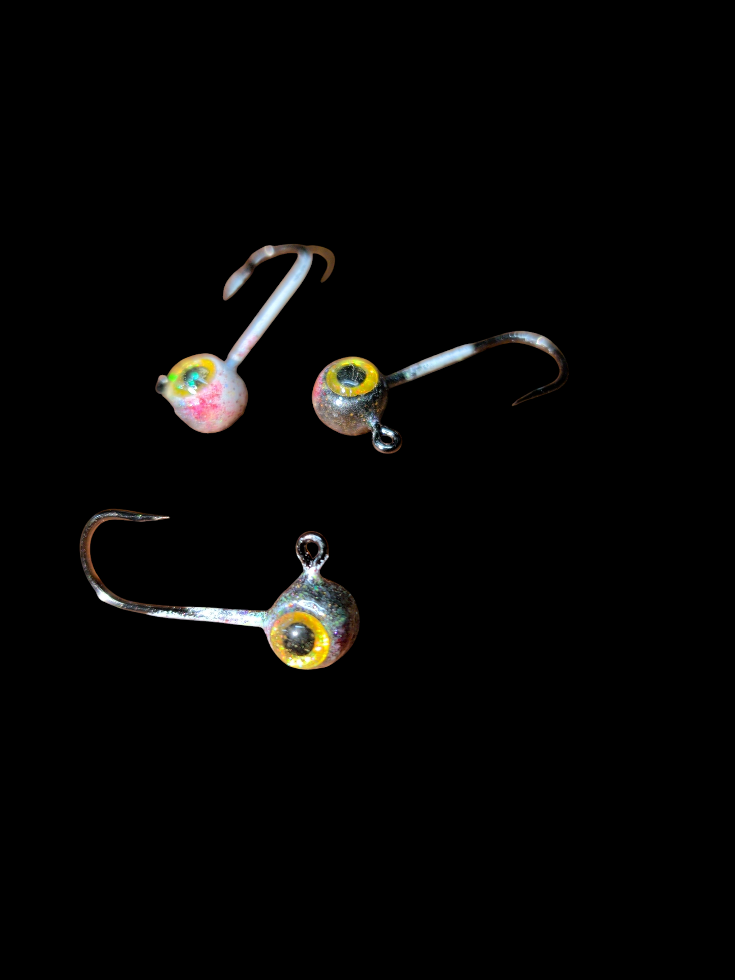 Glow #6 Mustad 32570-BN 1/32oz Lead Head